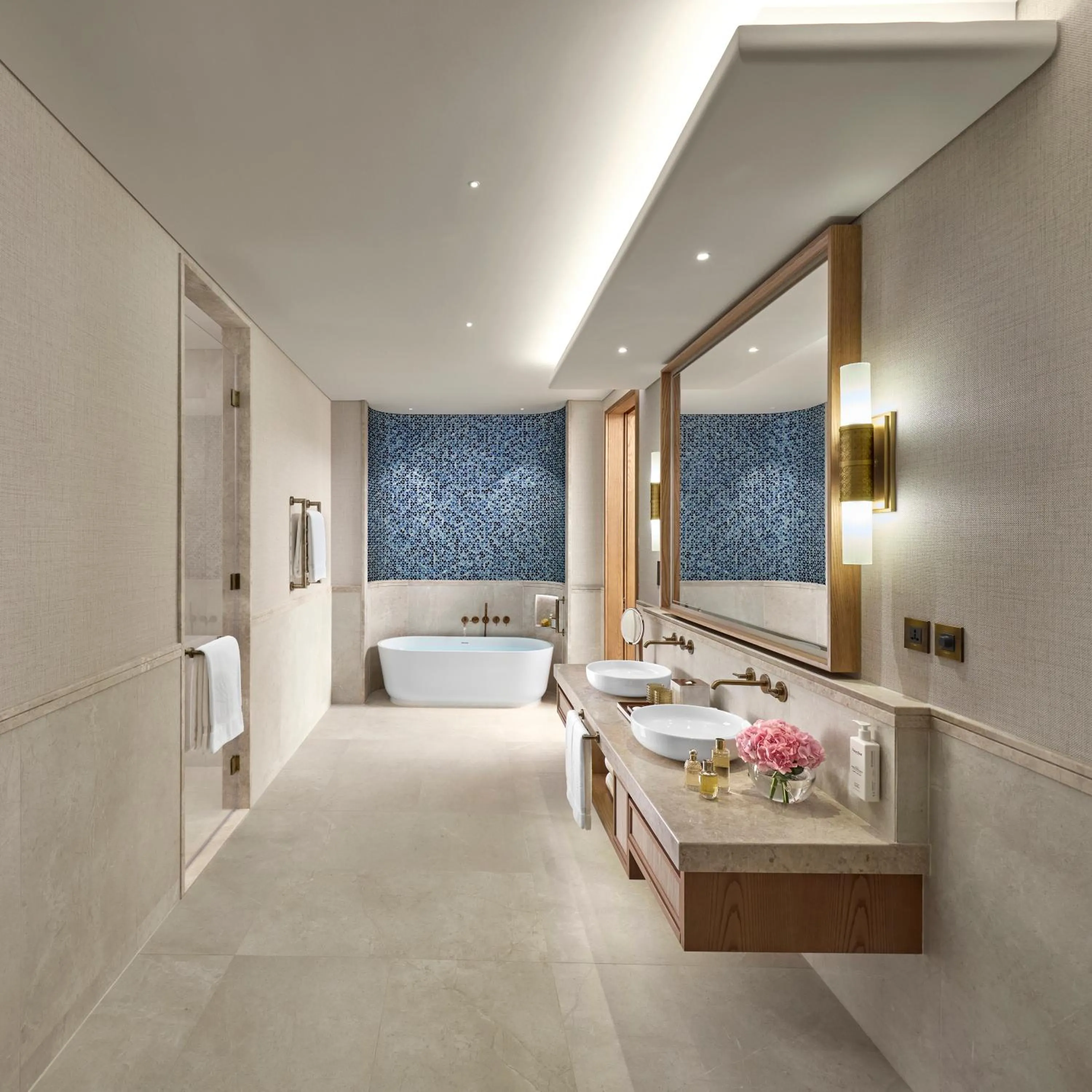 Bathroom, Bed in Mandarin Oriental, Muscat