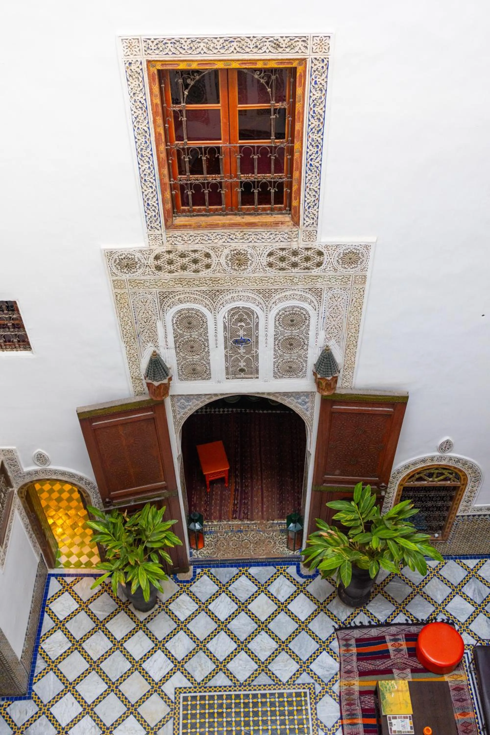 Inner courtyard view in Riad 9 Fez