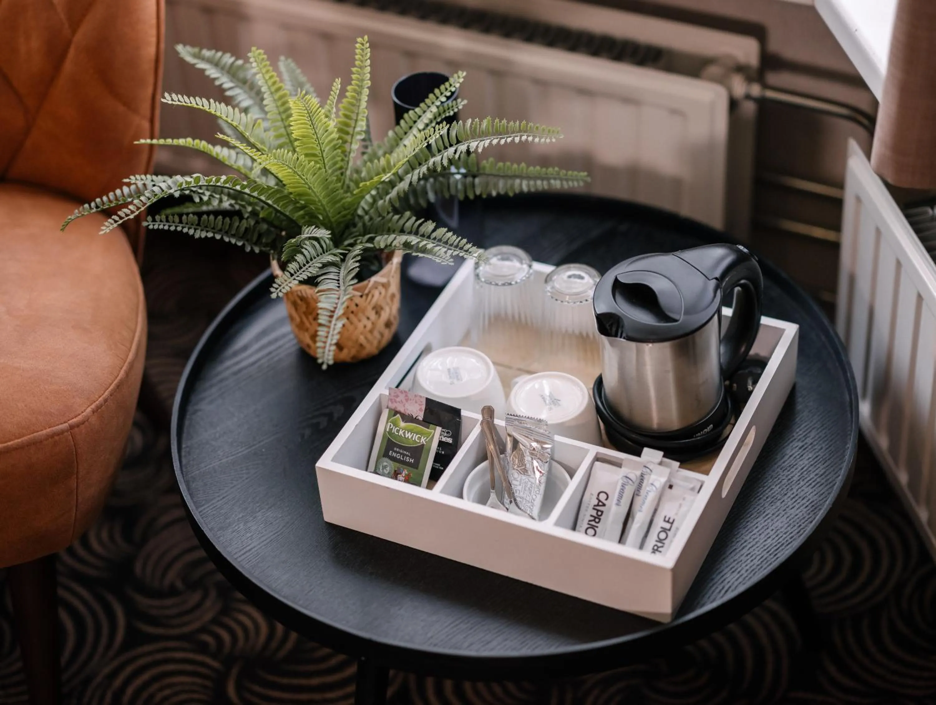 Coffee/tea facilities in Hotel de Koophandel