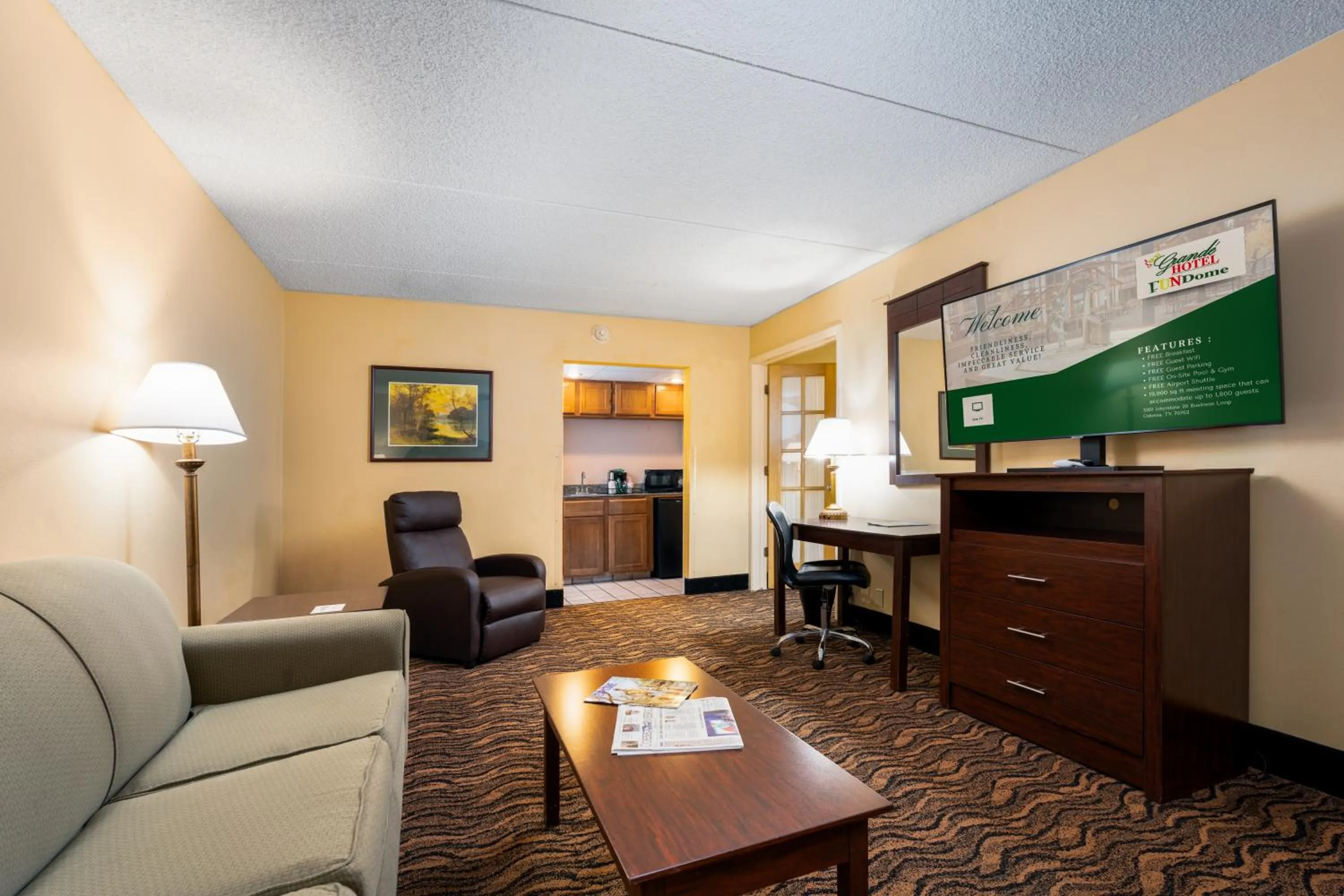 Living room in MCM Grande FunDome Odessa