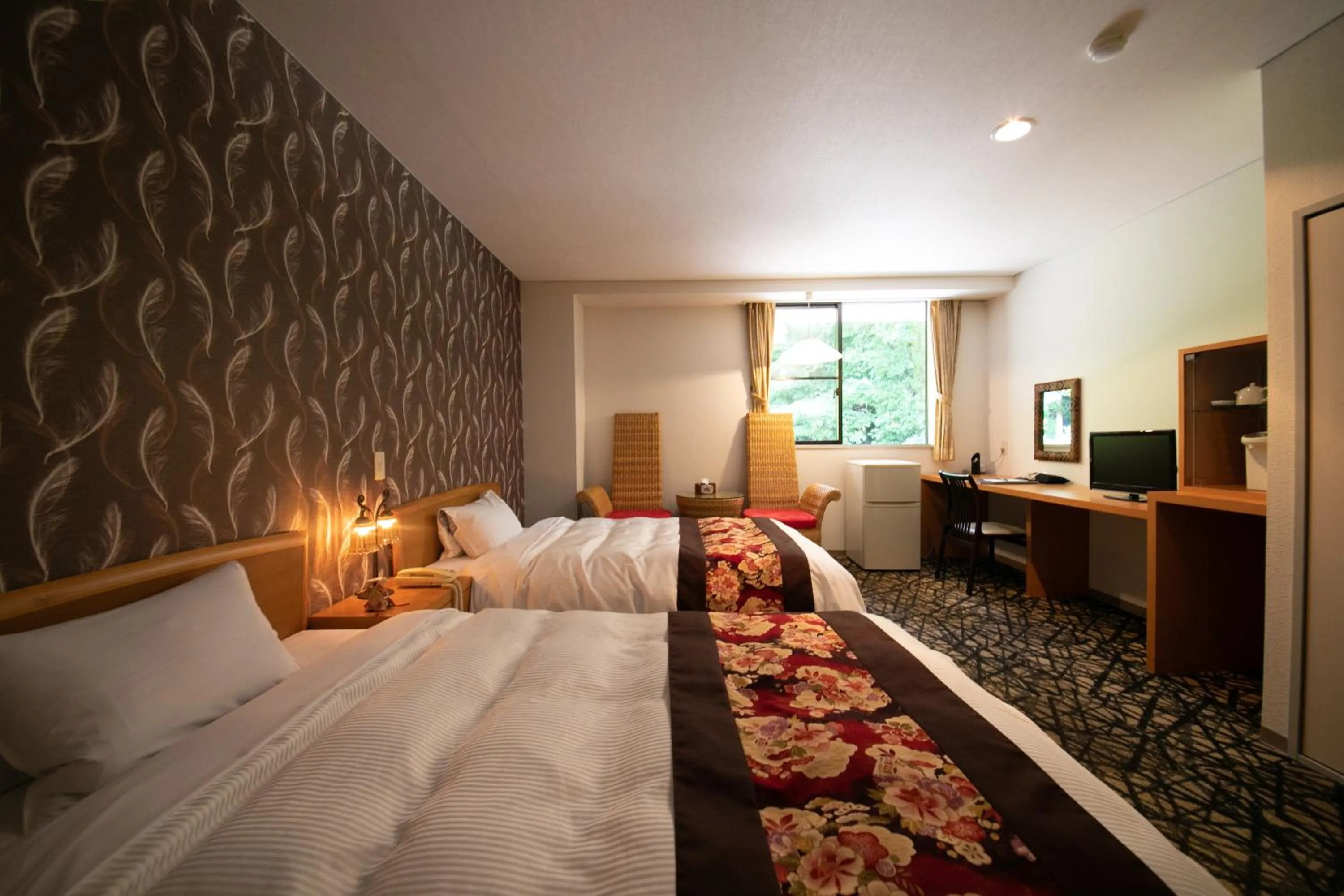 Bedroom, Bed in Yufuin Yasuha