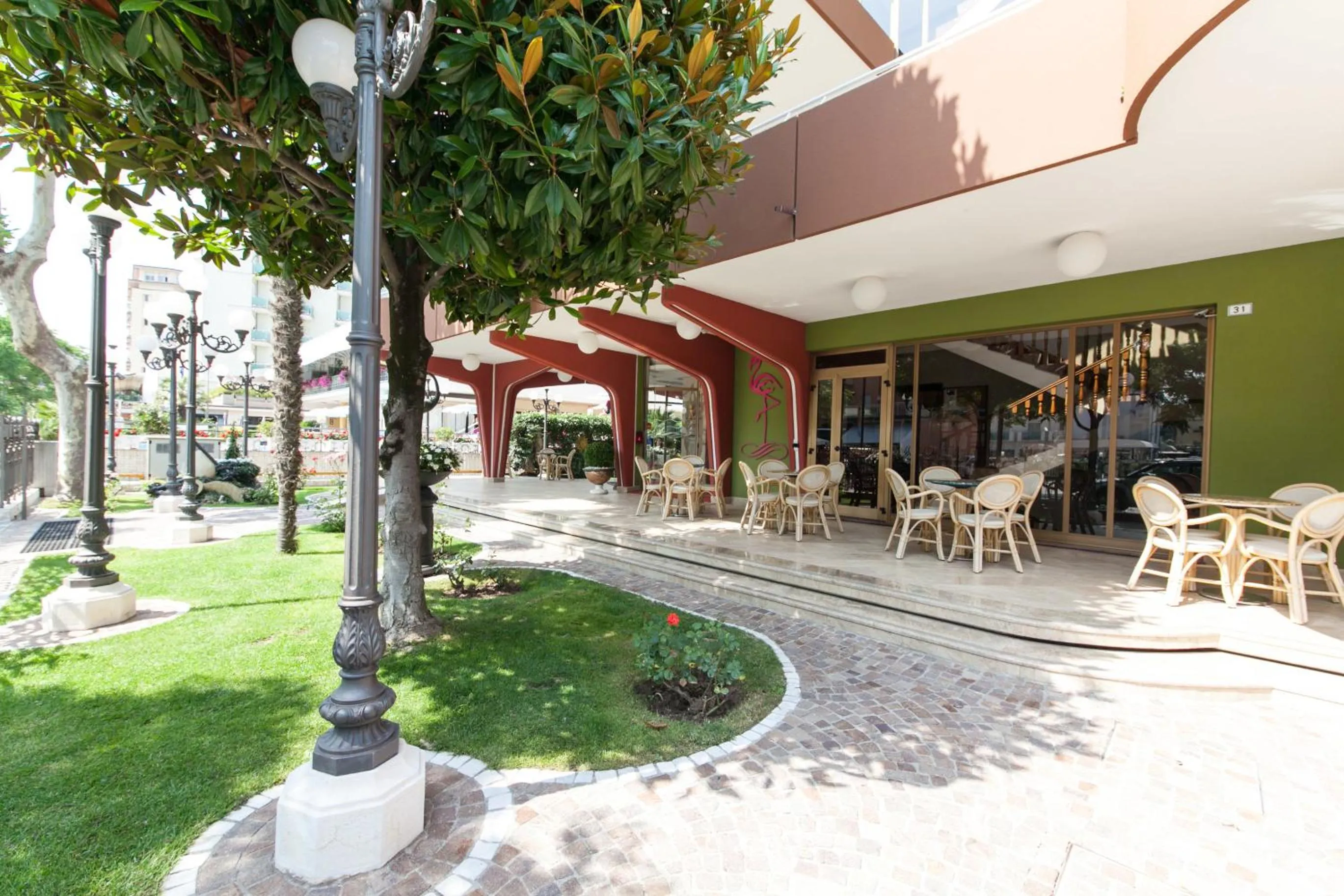Patio in Hotel Flamingo