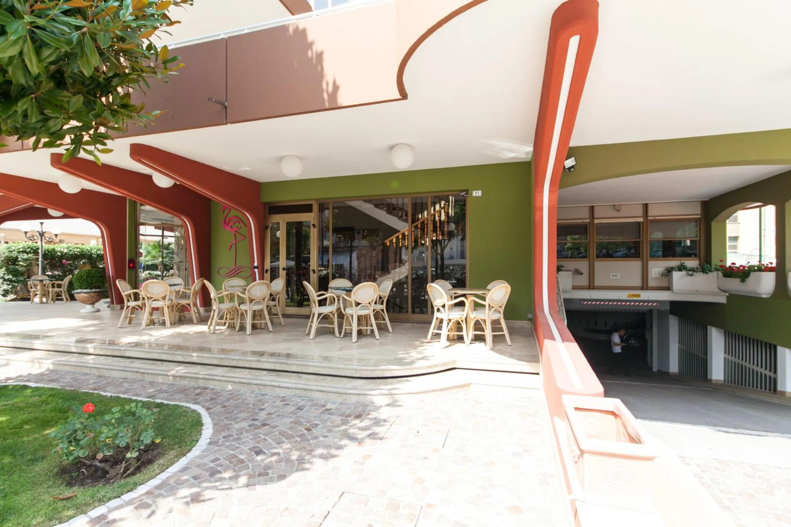 Patio in Hotel Flamingo