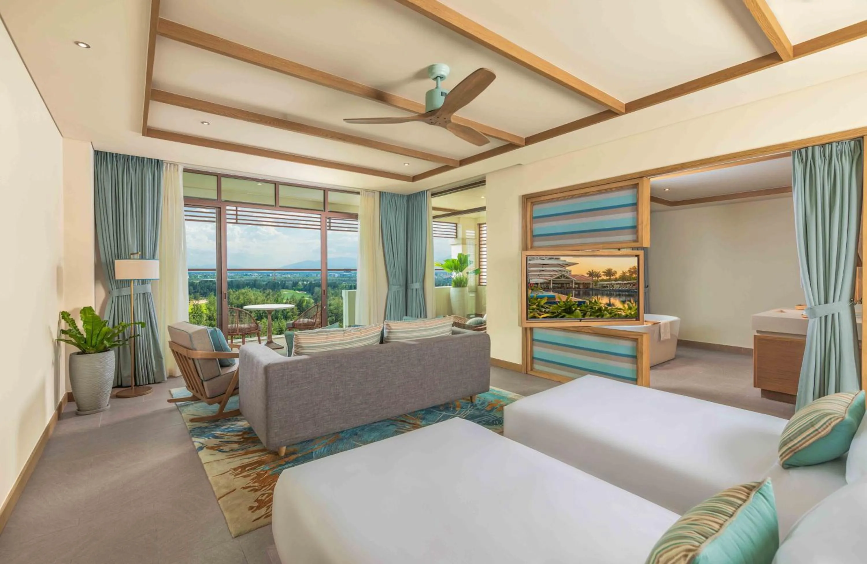 View (from property/room), Bed in Fusion Resort and Villas Da Nang