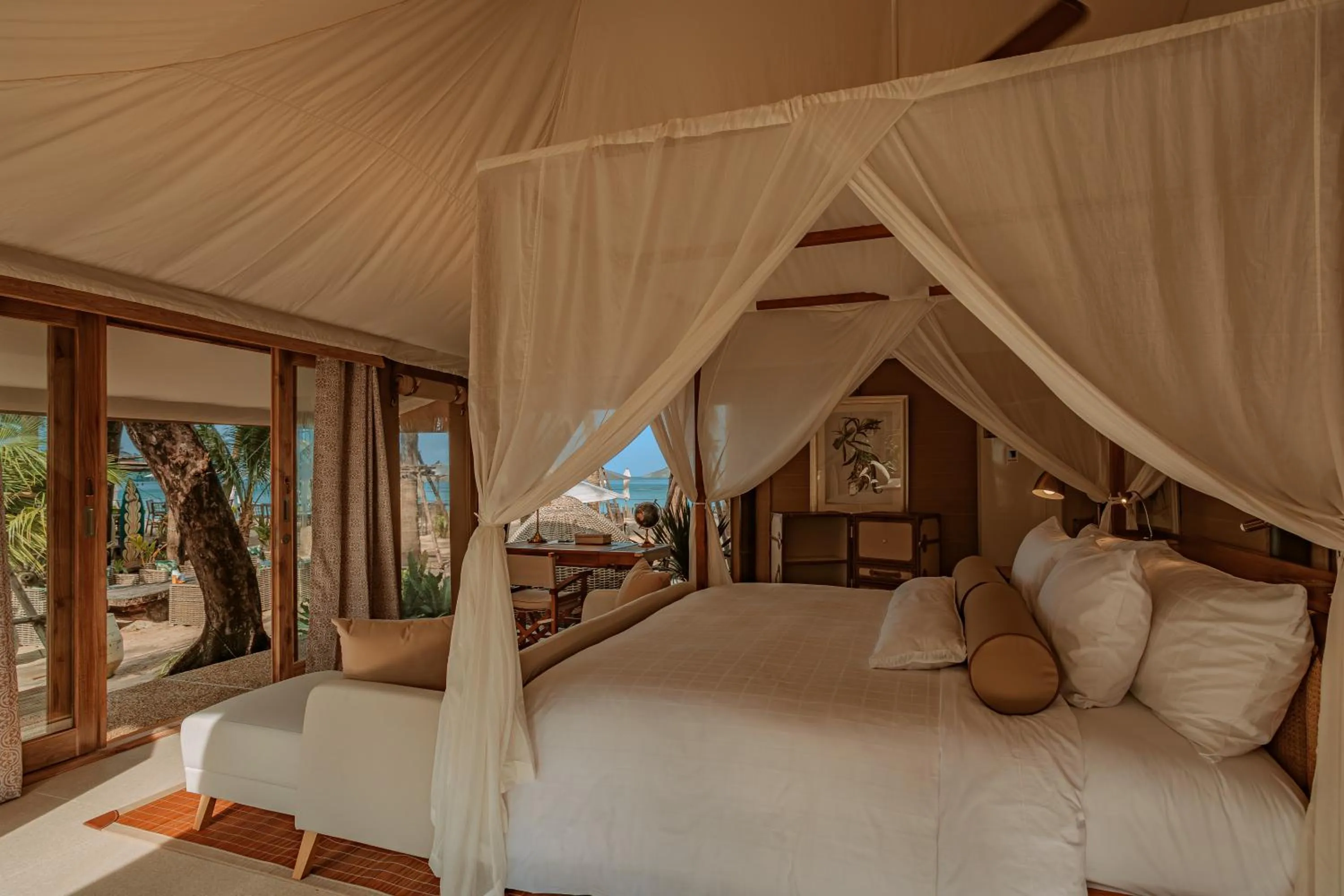Bed in Twinpalms Tented Camp Phuket