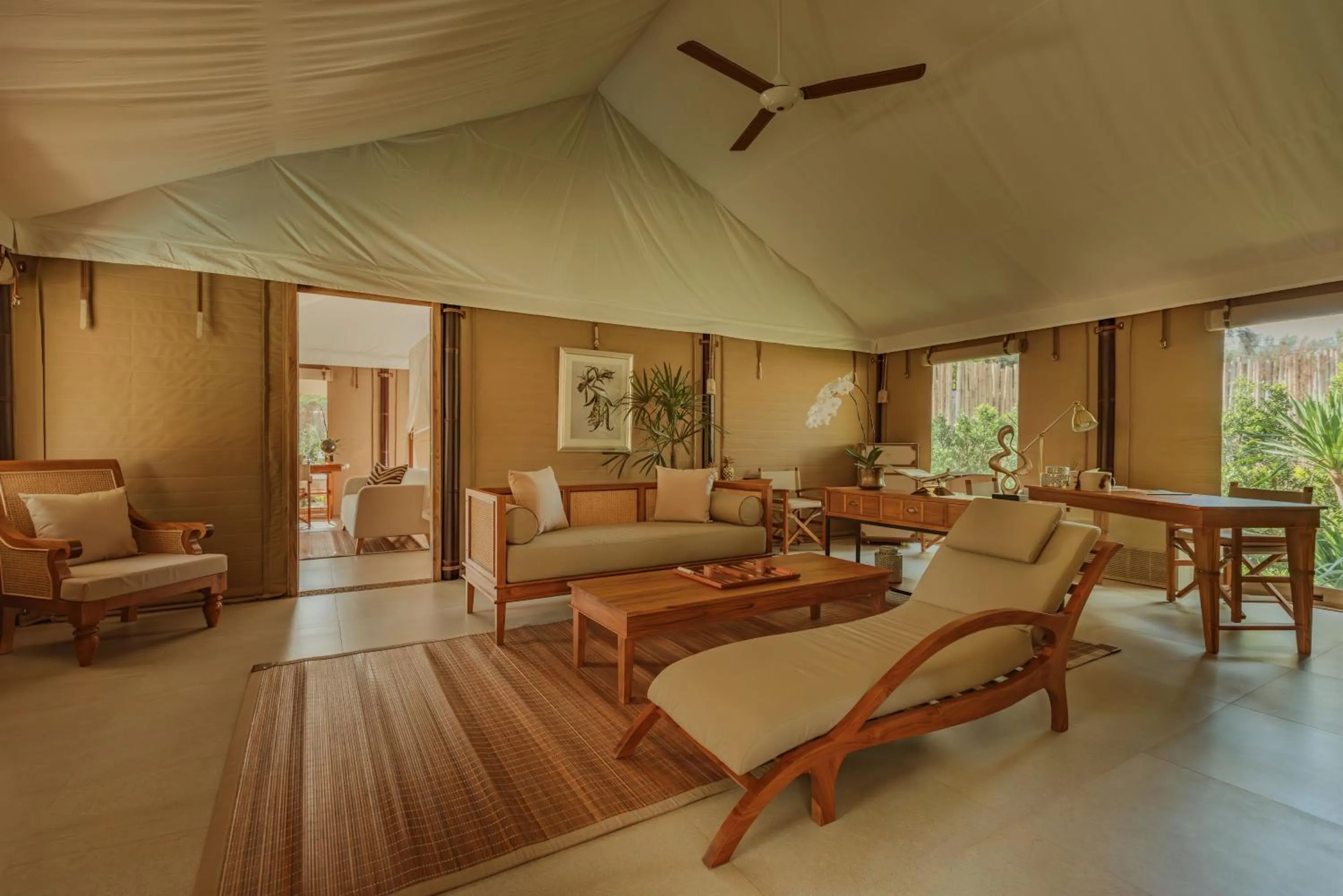 Living room in Twinpalms Tented Camp Phuket