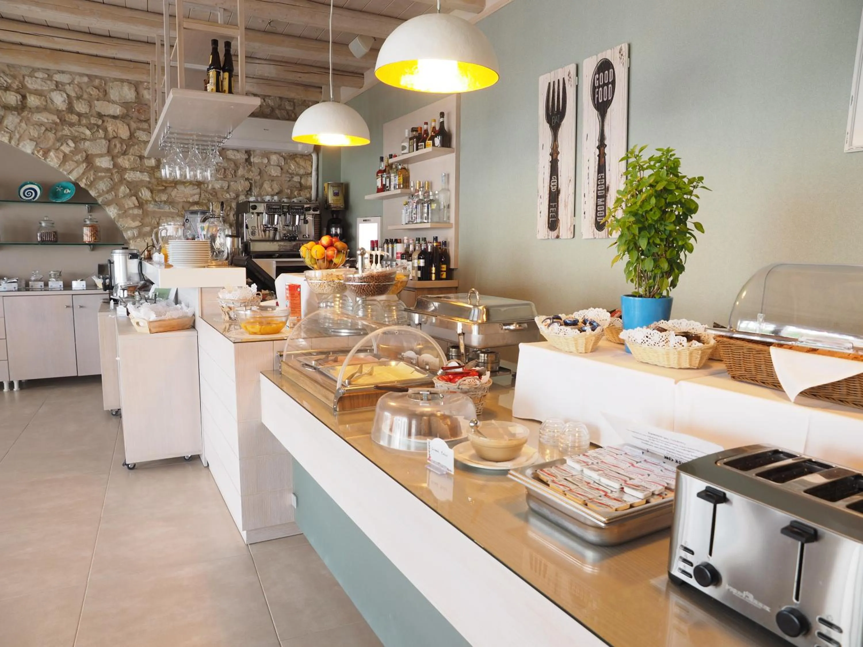 Buffet breakfast in Amaryllis Beach Hotel