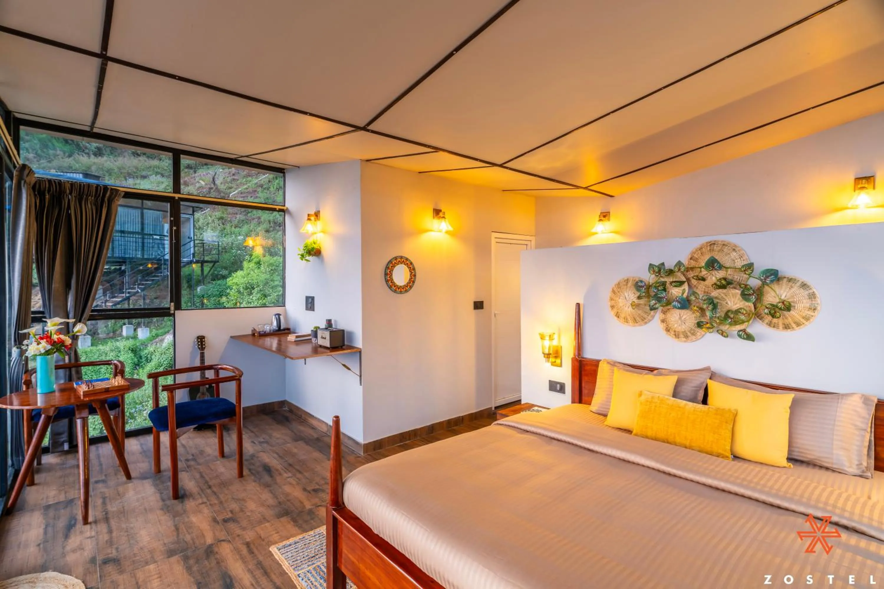 Living room, Bed in Zostel Plus Poombarai, Kodaikanal