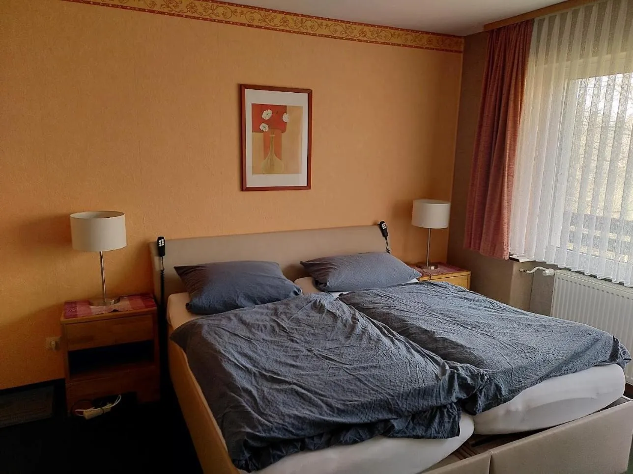 Bedroom, Bed in Bio-Hotel Zum Forsthaus