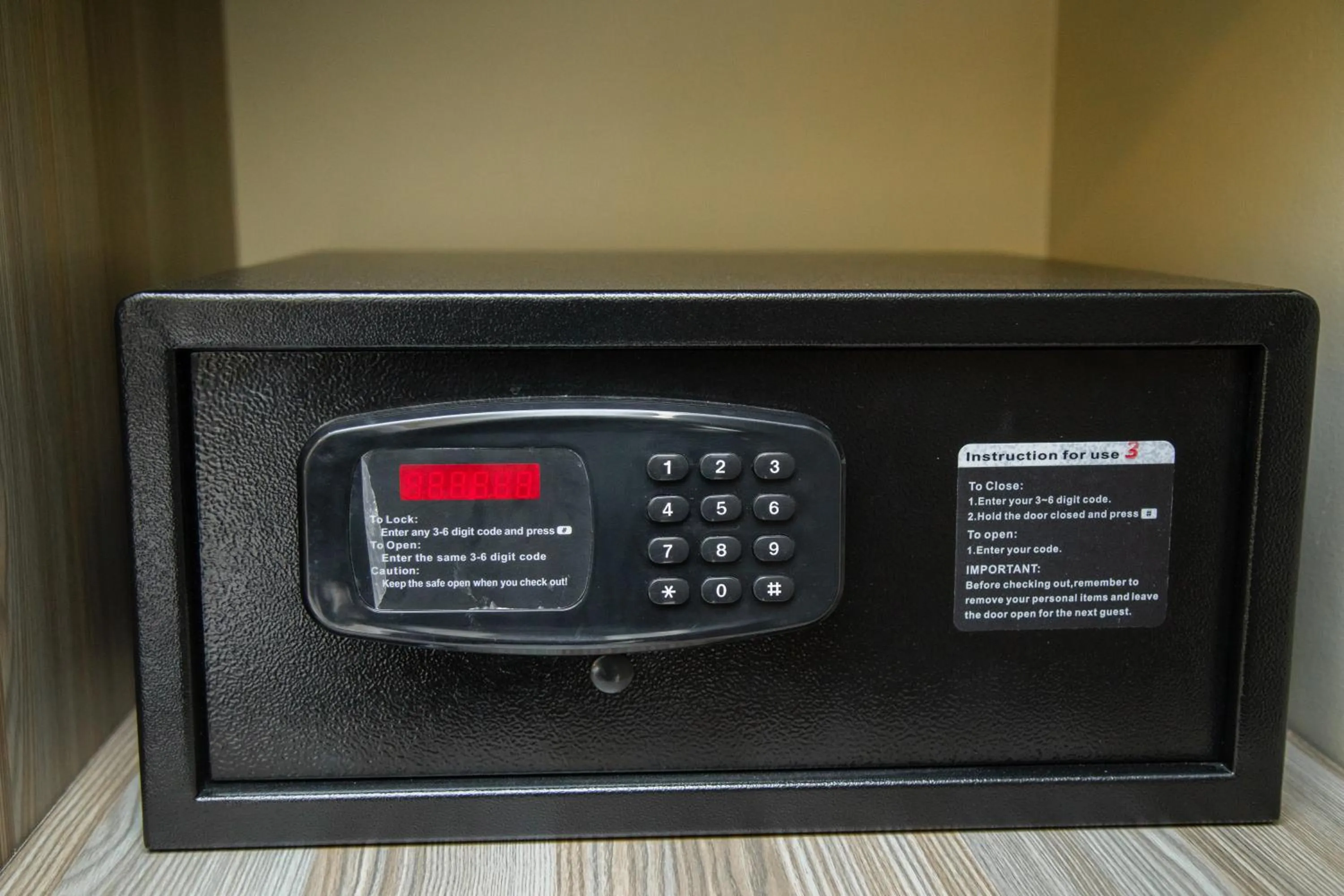 safe in Greenside Hotel