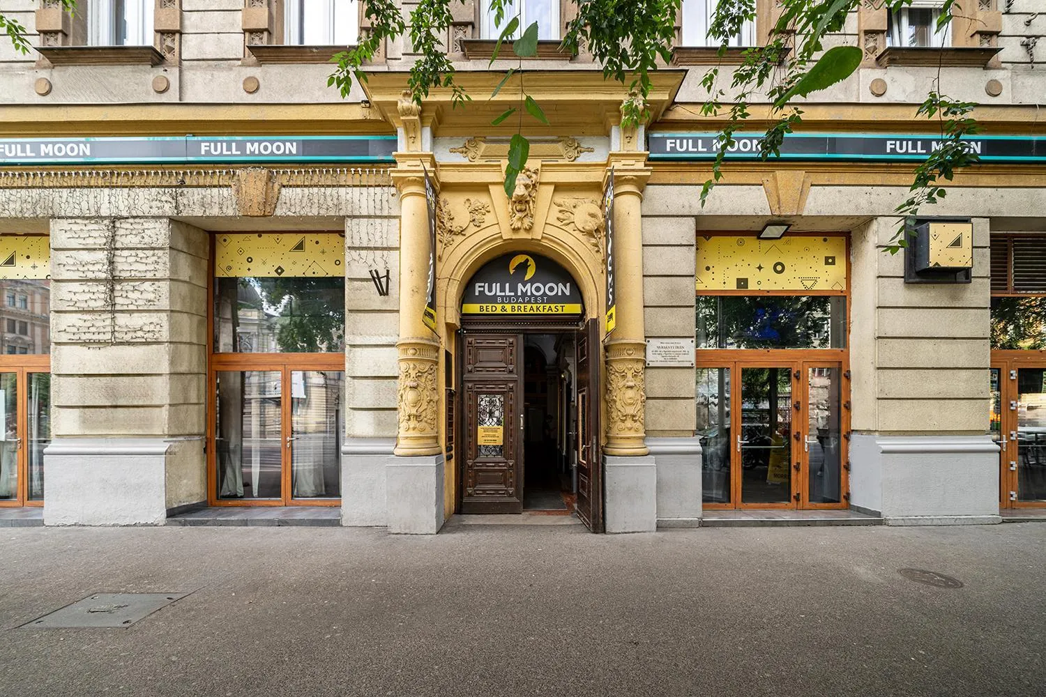 Street view in Full Moon Budapest
