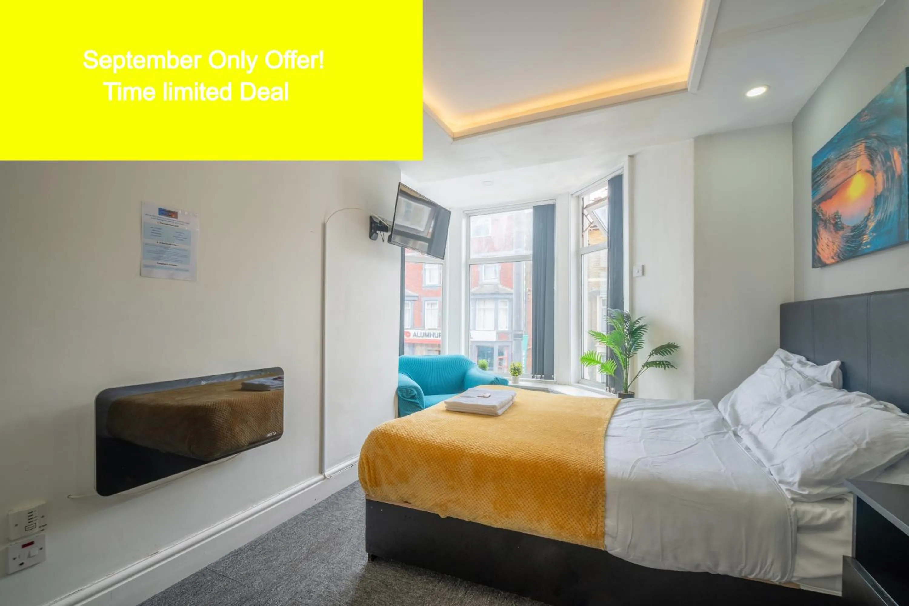 Bed in Driftwood Rooms