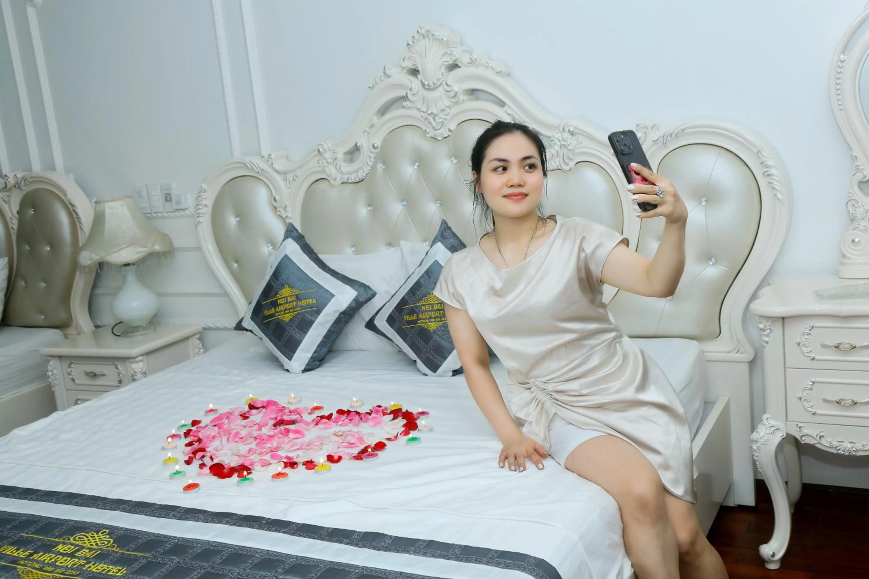 Bed in Noi Bai Ville Airport Hotel