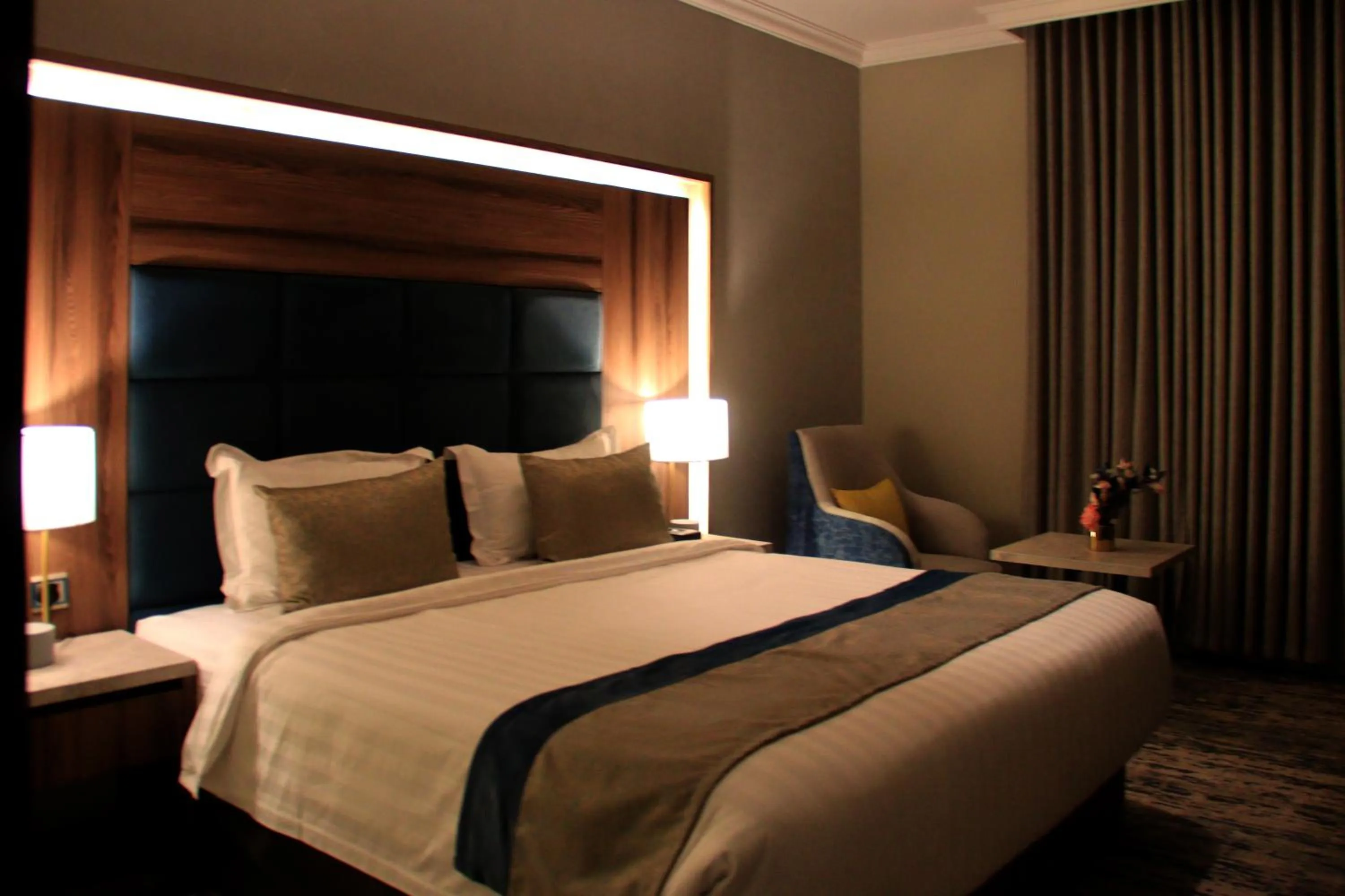 Bed in شقق سوات للشقق المخدومة 4