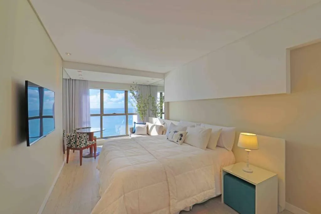 Communal lounge/ TV room, Bed in HY Apartaments & Hotels-Boa Viagem