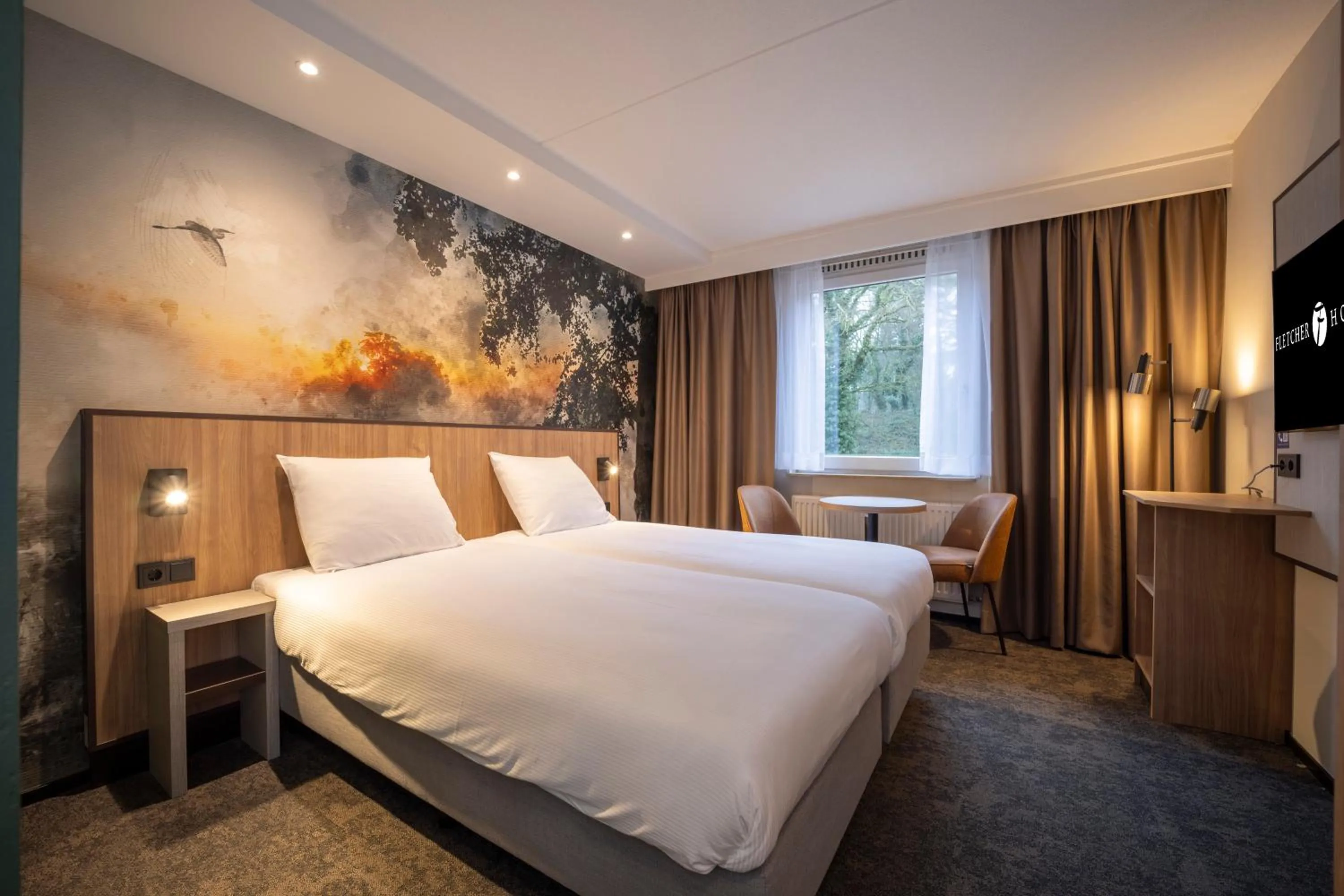 Bedroom, Bed in Fletcher Hotel Restaurant Rooland