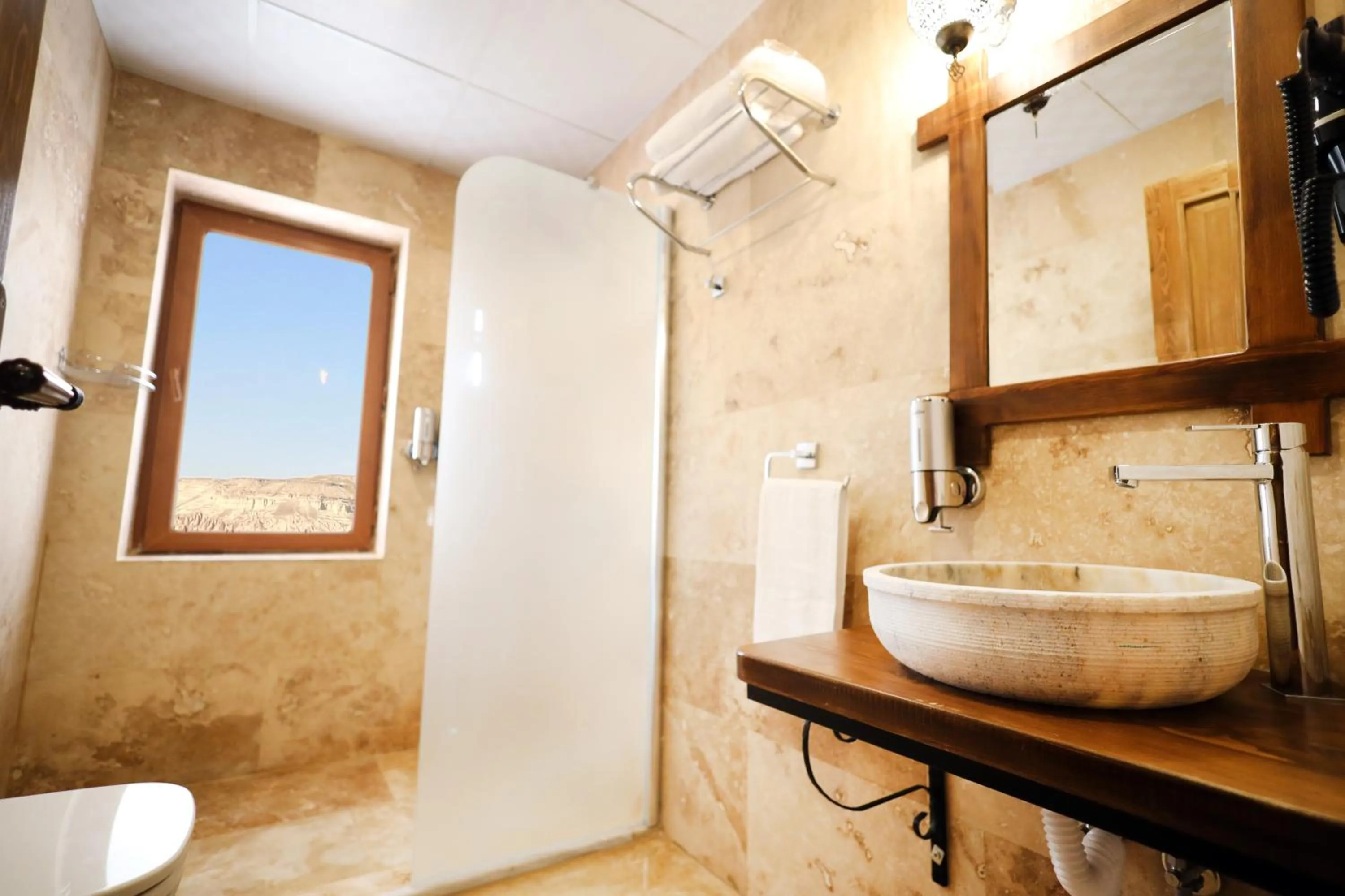 Shower in Rocca Stone House