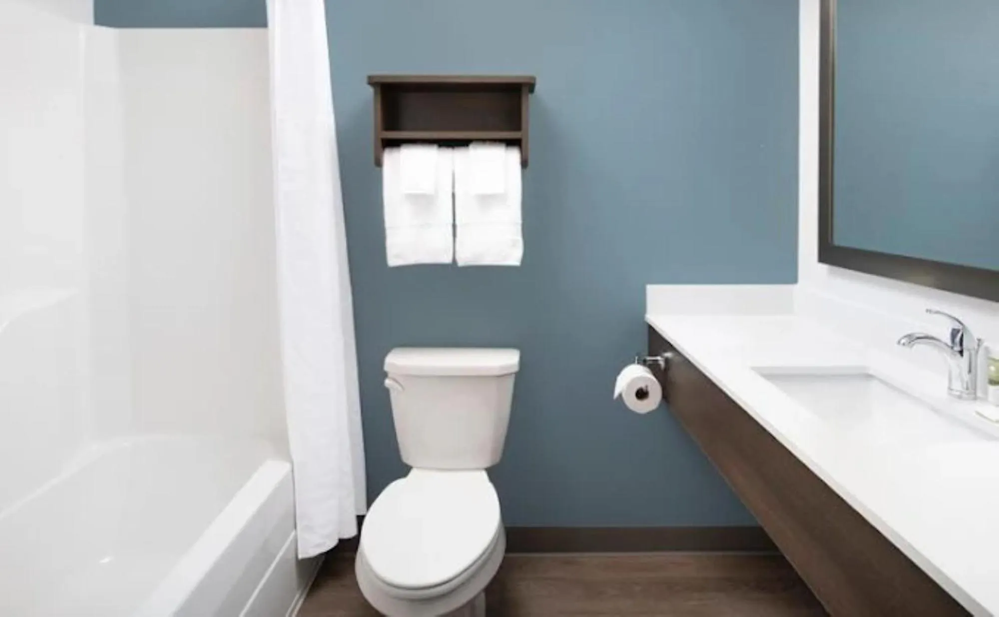 Bathroom in WoodSpring Suites Orlando East UCF