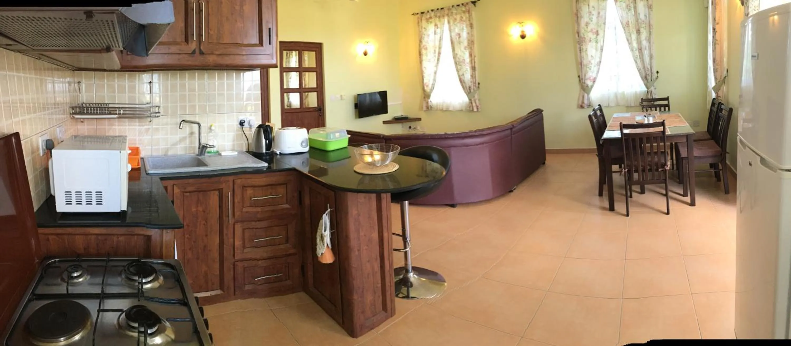 Kitchen or kitchenette in Trou Aux Biches Self Catering Apartment