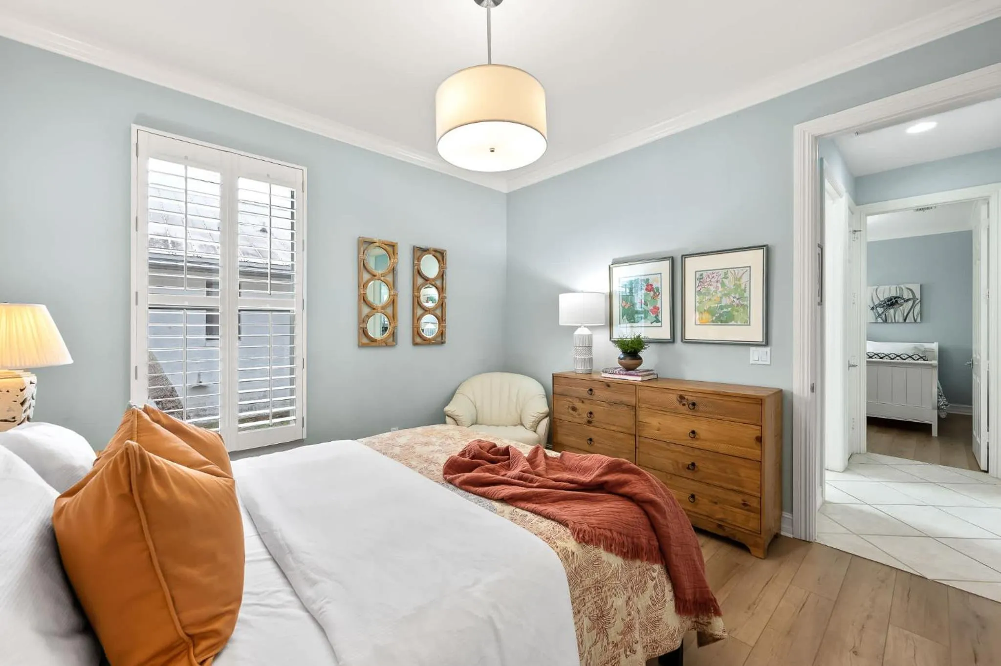 Bed in Neapolitan Vacation Rental