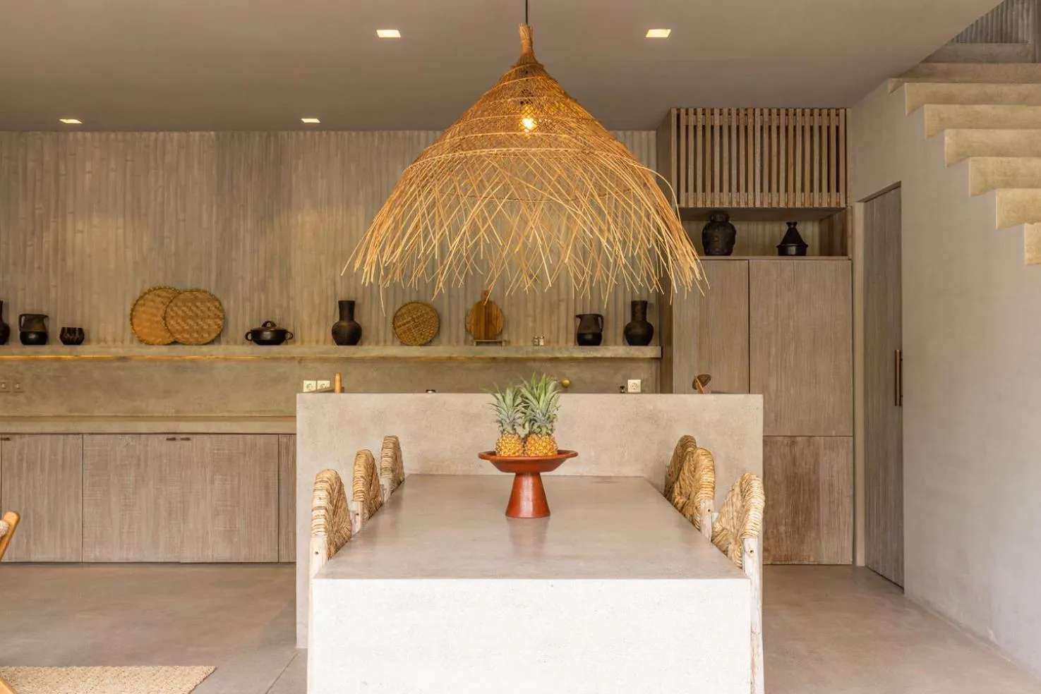 Dining area in The Konkret Lombok