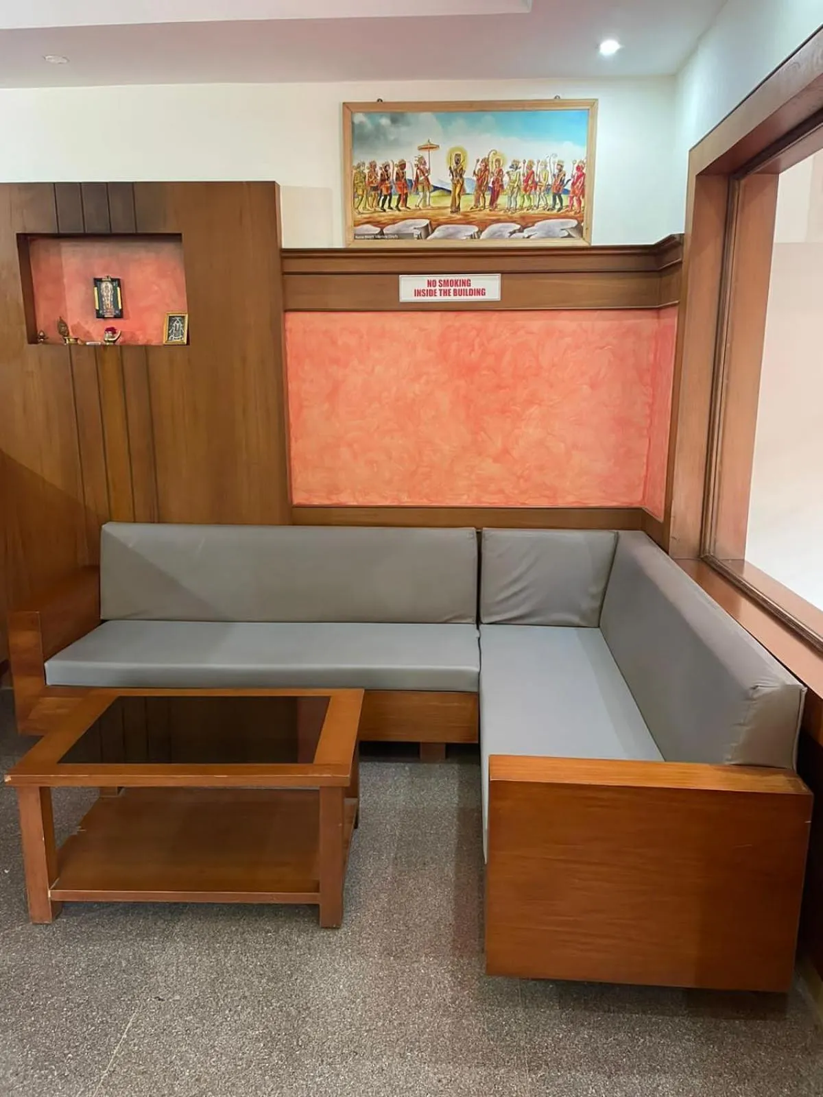 Seating area in Padmatheertham Inn