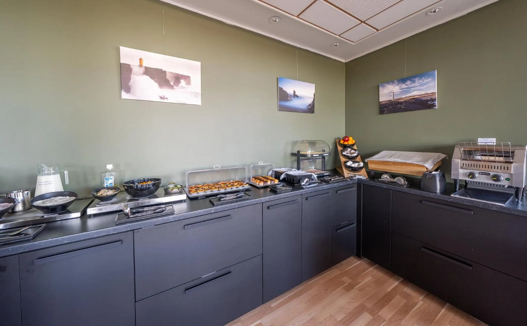 Buffet breakfast in Adventure Hotel Hellissandur