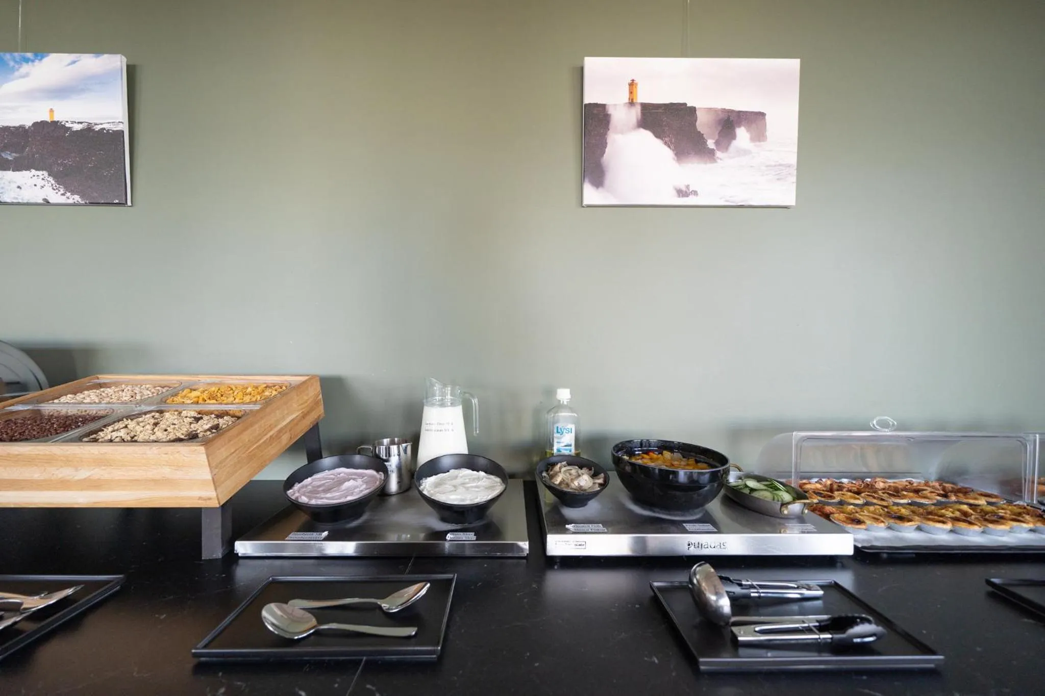 Buffet breakfast in Adventure Hotel Hellissandur