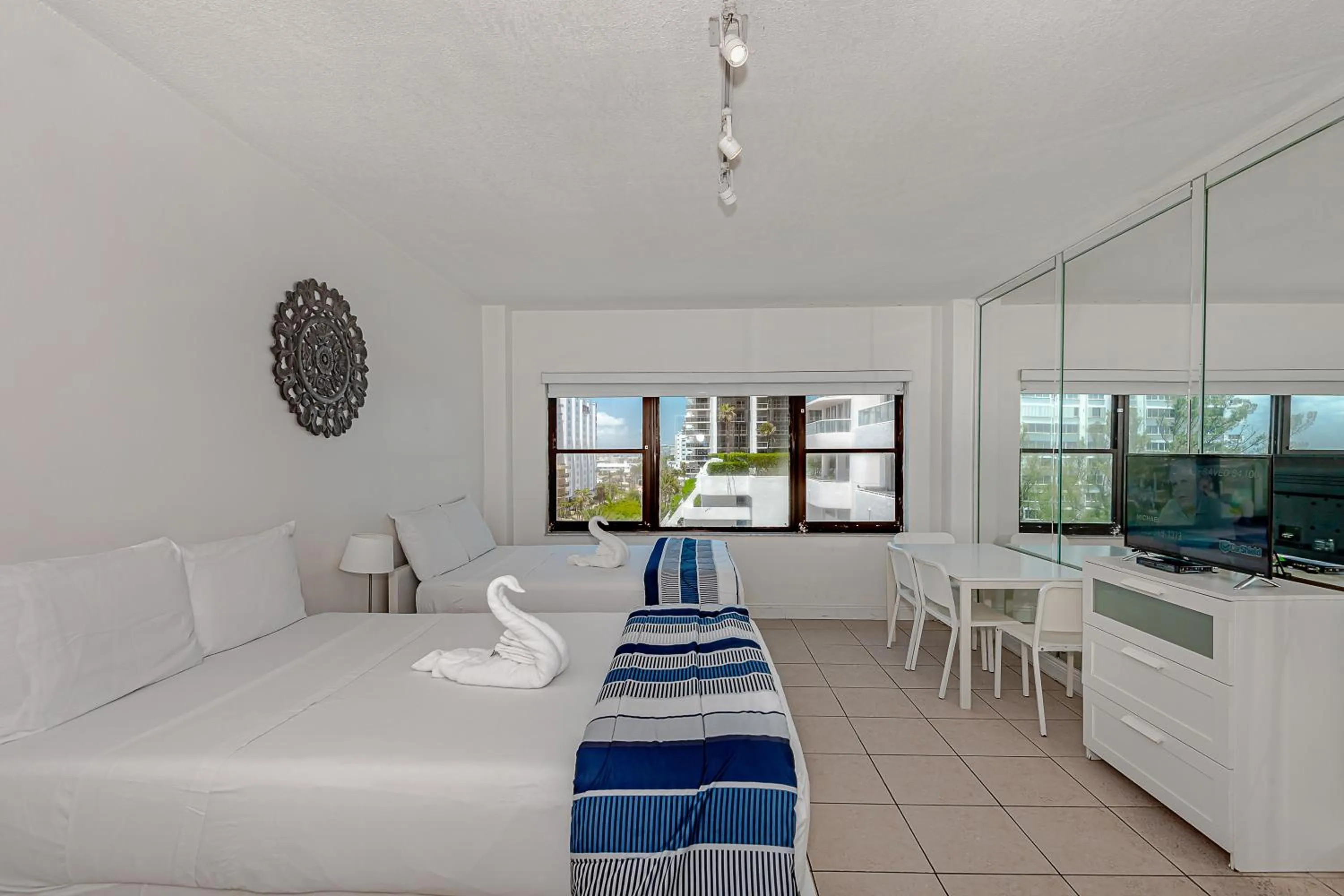 Bed in Beach Front Studio Miami Beach