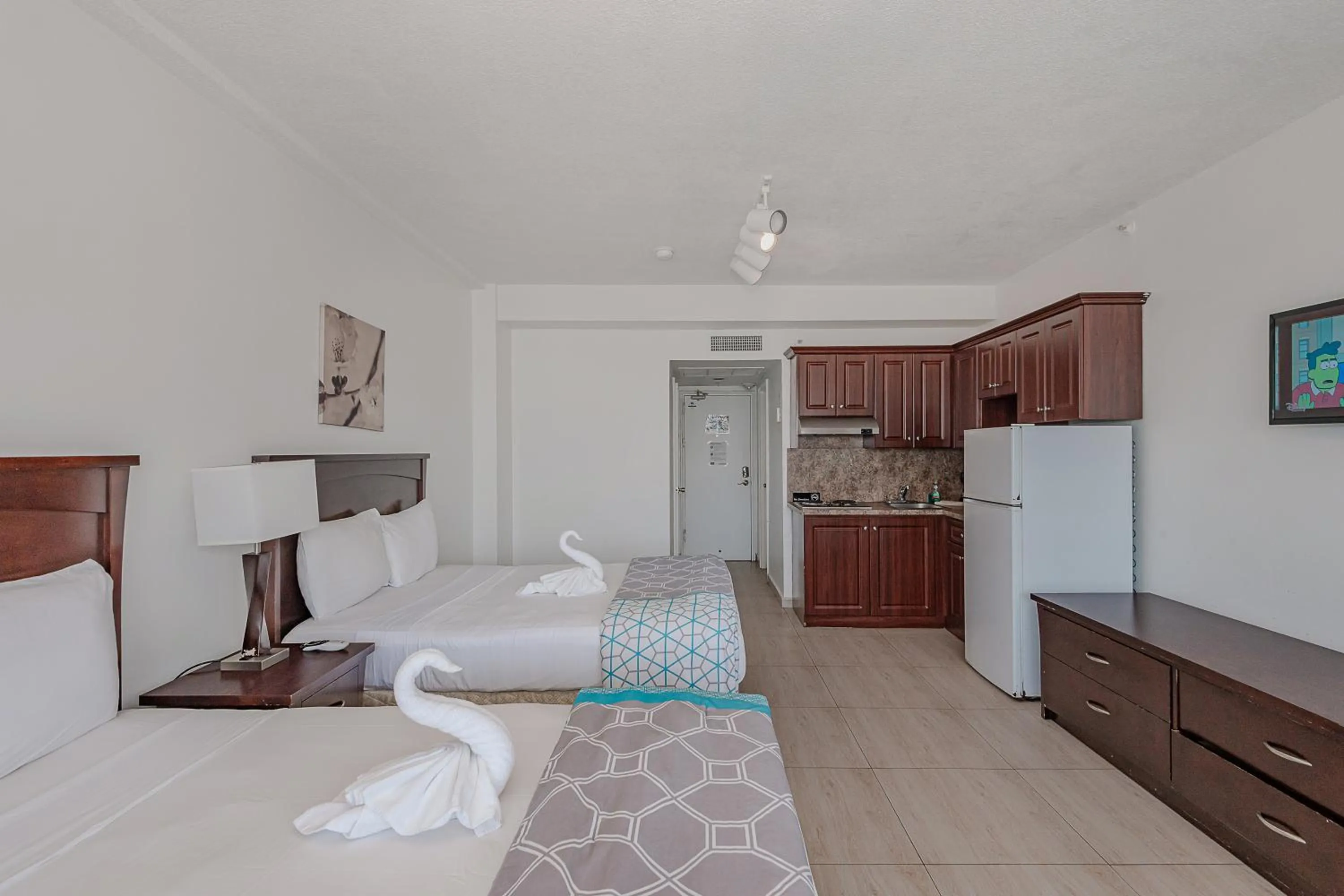 Bed in Beach Front Studio Miami Beach