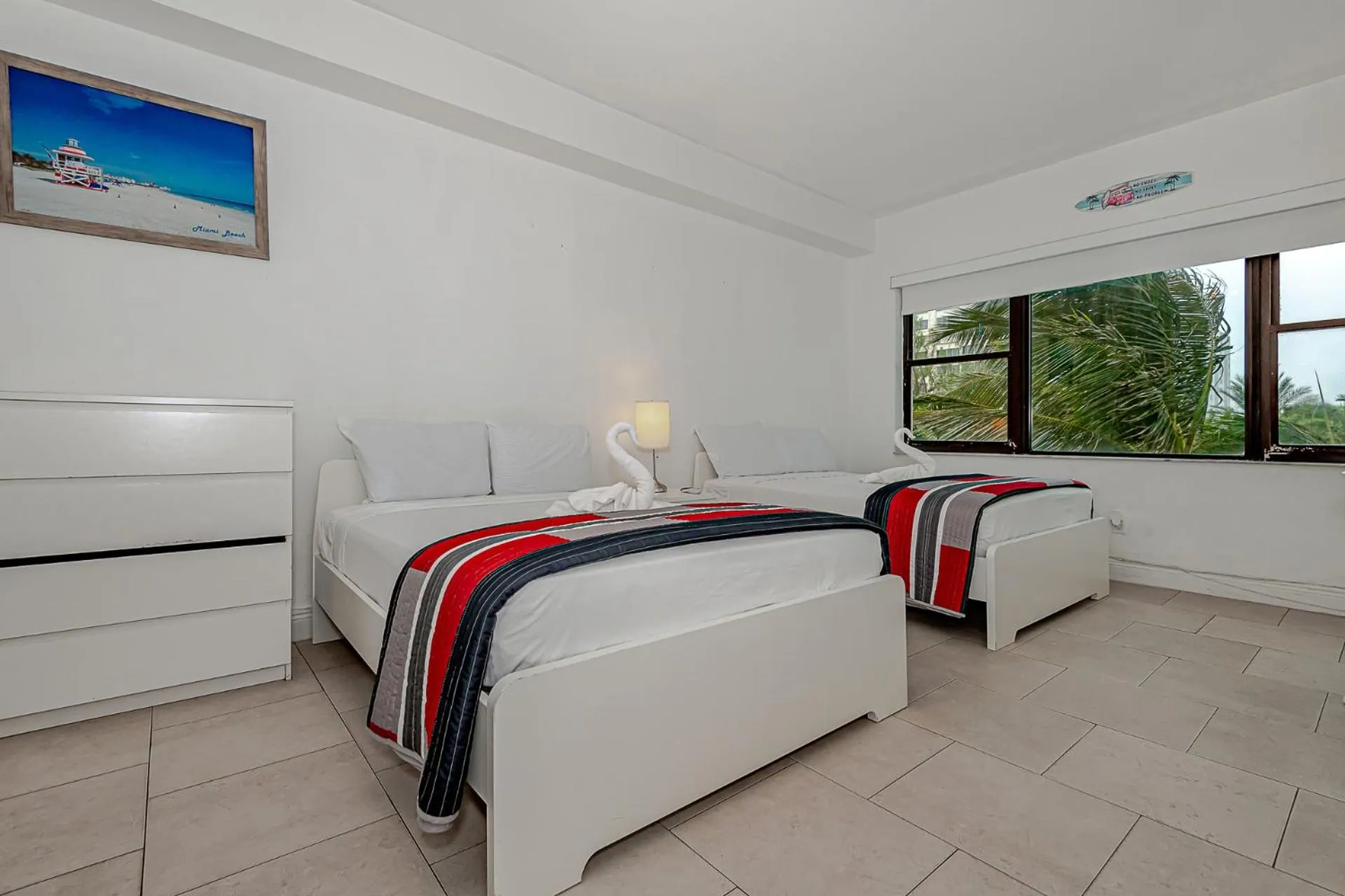 Bed in Beach Front Studio Miami Beach