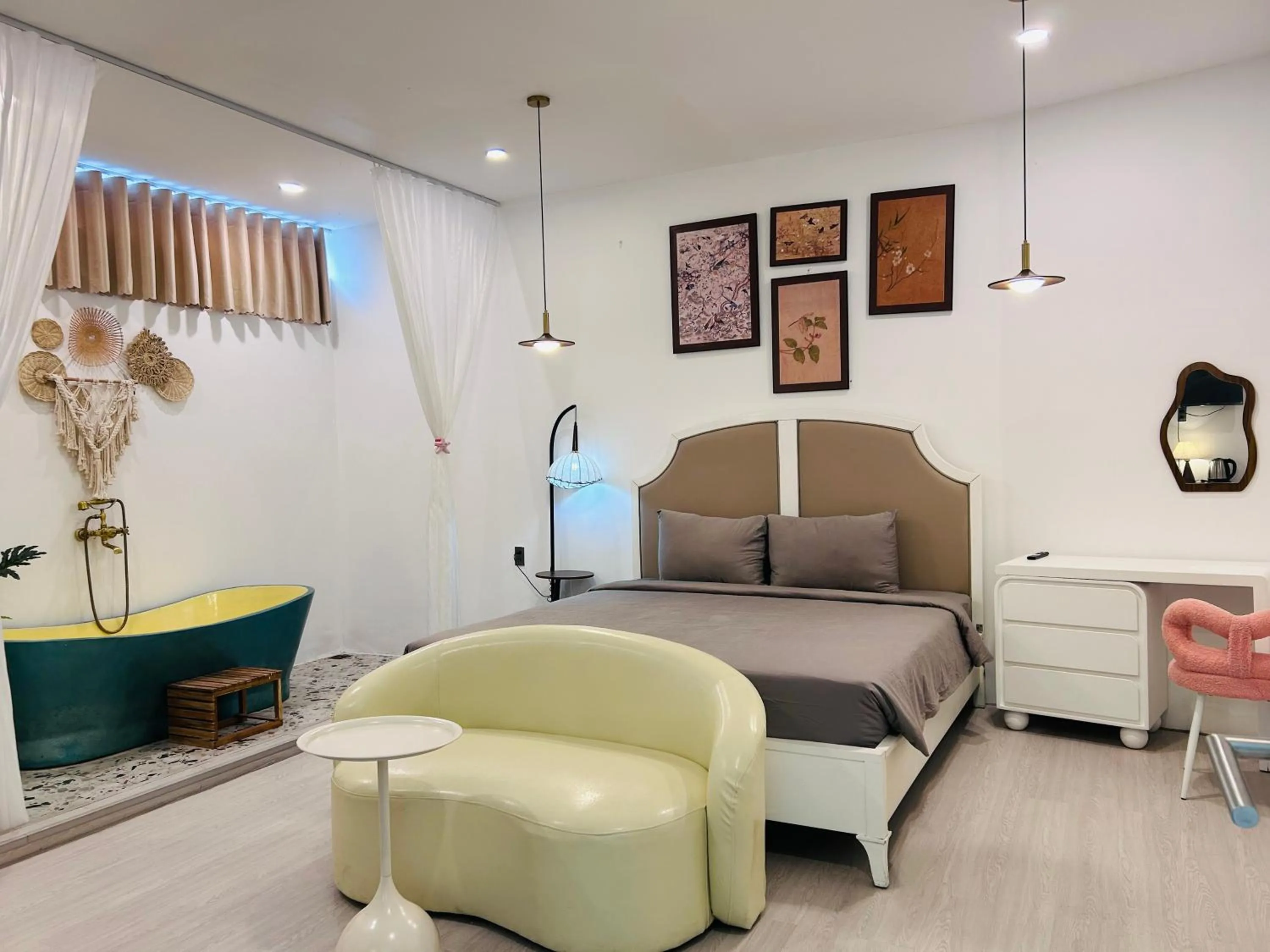 Seating area in Pisces Hotel Hue