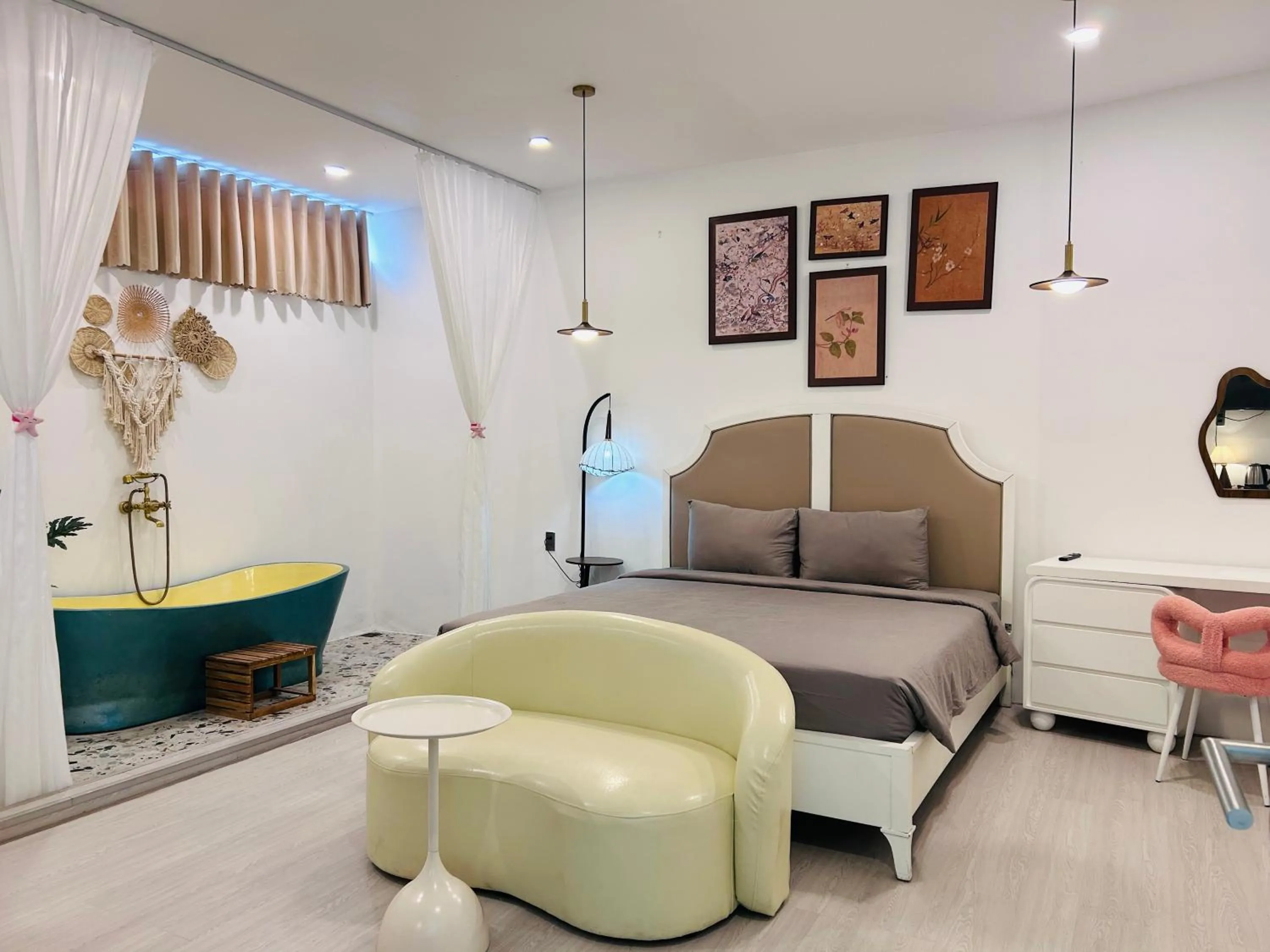 Seating area in Pisces Hotel Hue