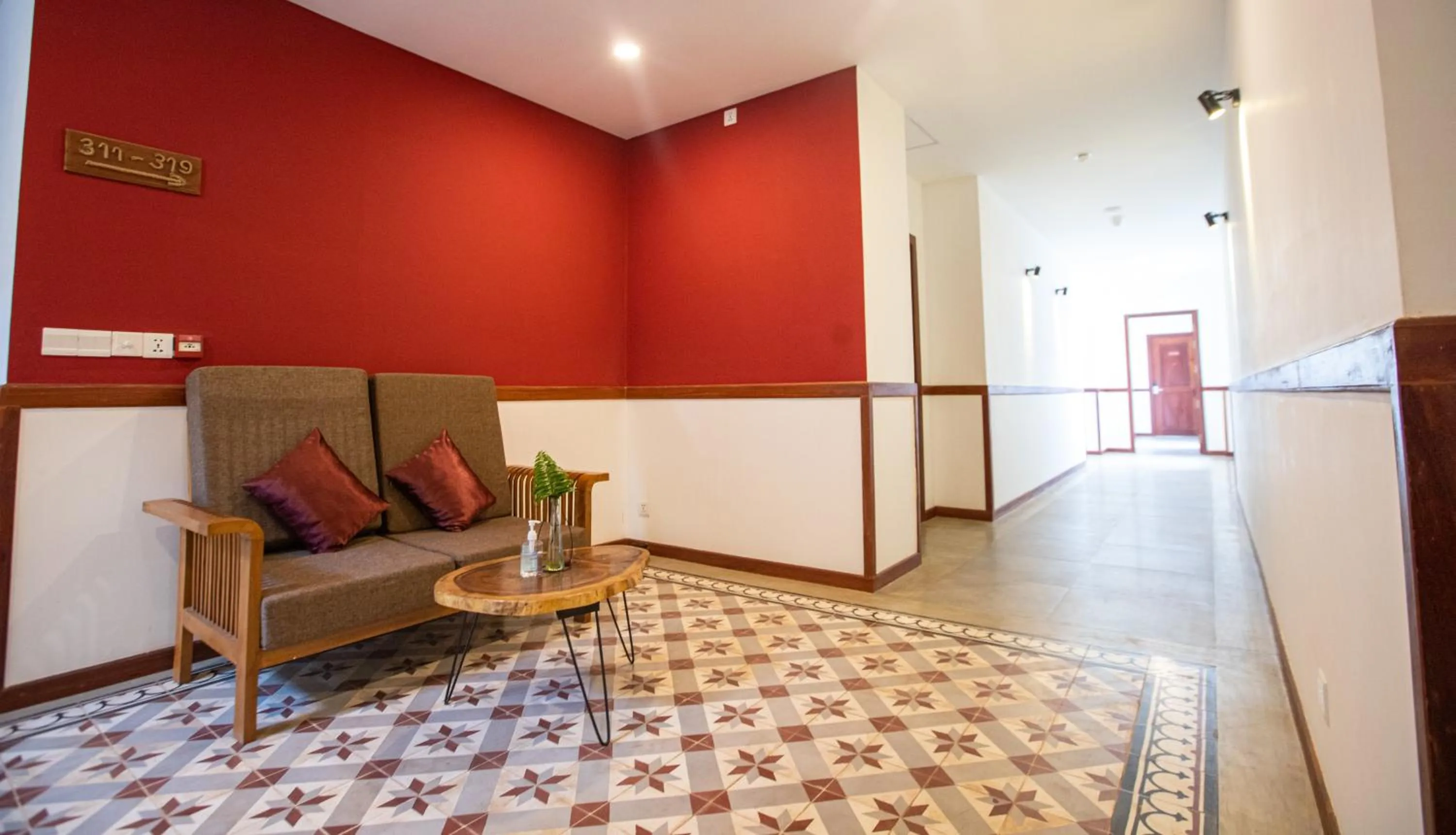 Seating area in DACO Hotel