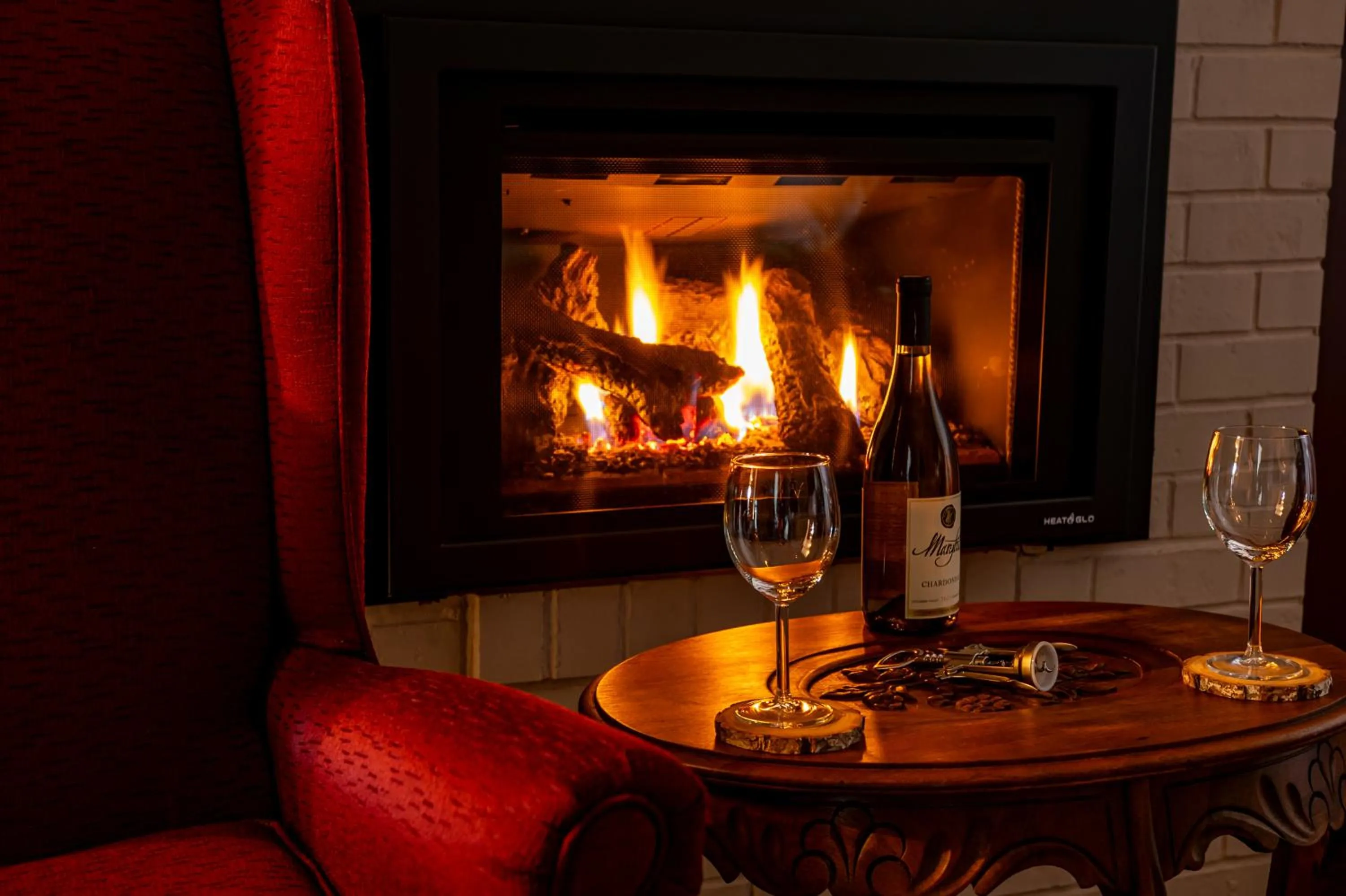 fireplace in The Pearl Inn Bed and Breakfast