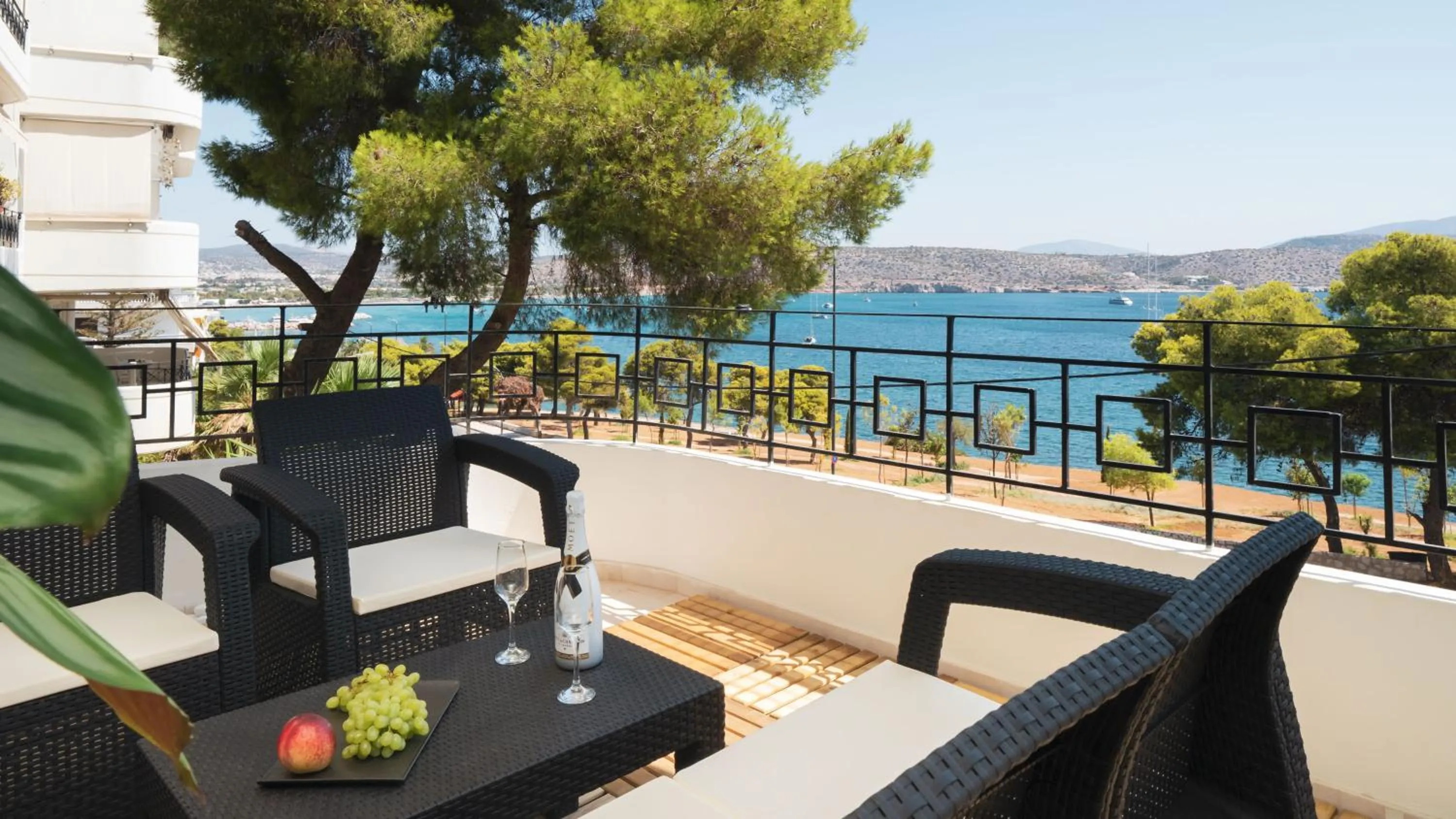 Patio in Varkiza Sea Front Residence by First Class Properties