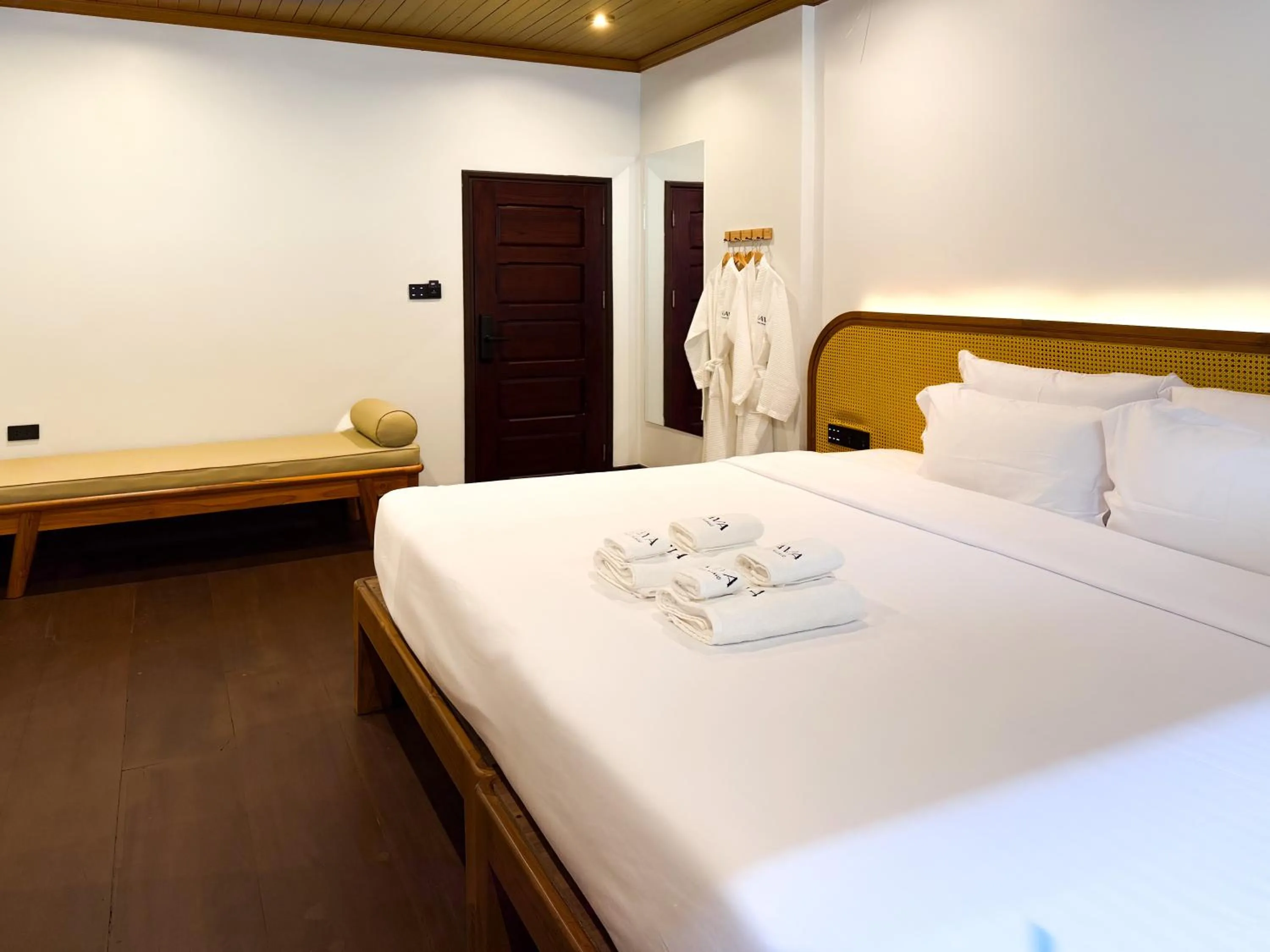 Bed in Nava Luang Prabang Hotel