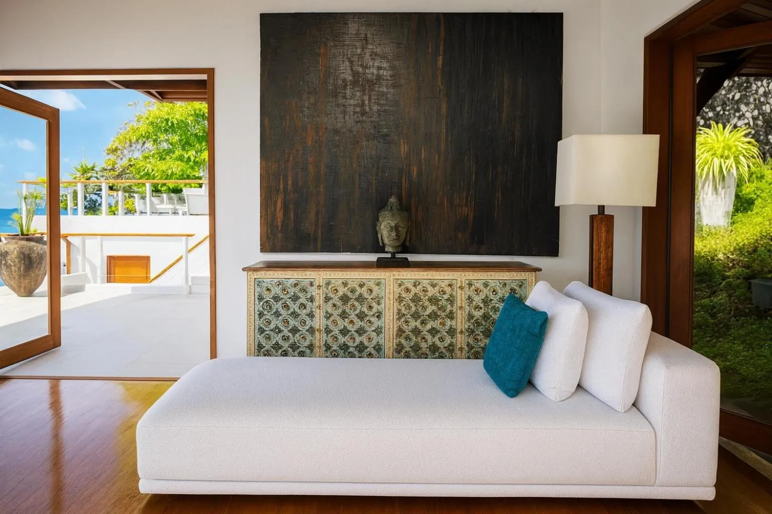 Living room, Bed in Villa Nevaeh - Ocean Front Private Villa Kamala Beach