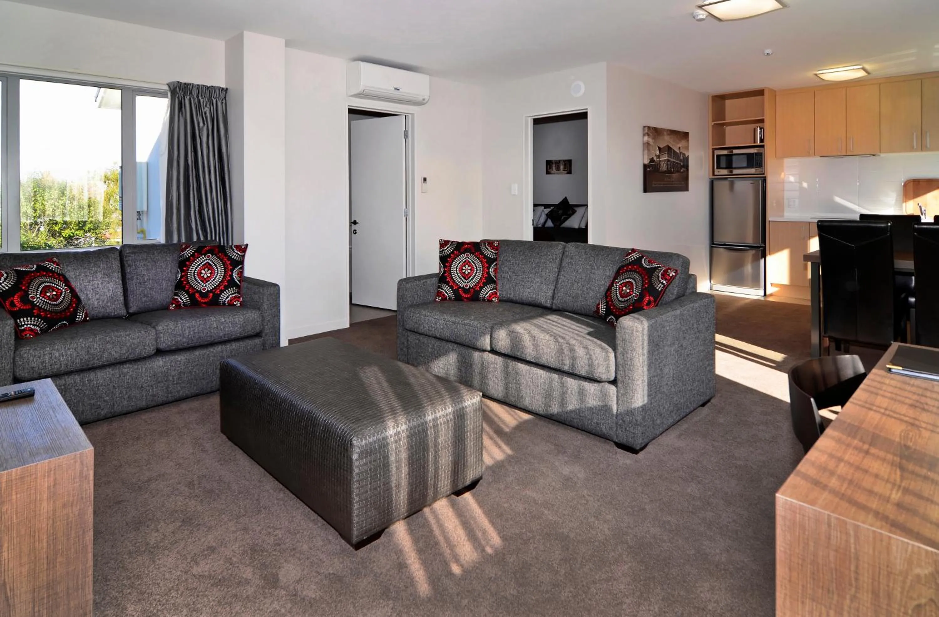 Seating area in Lincoln Motel