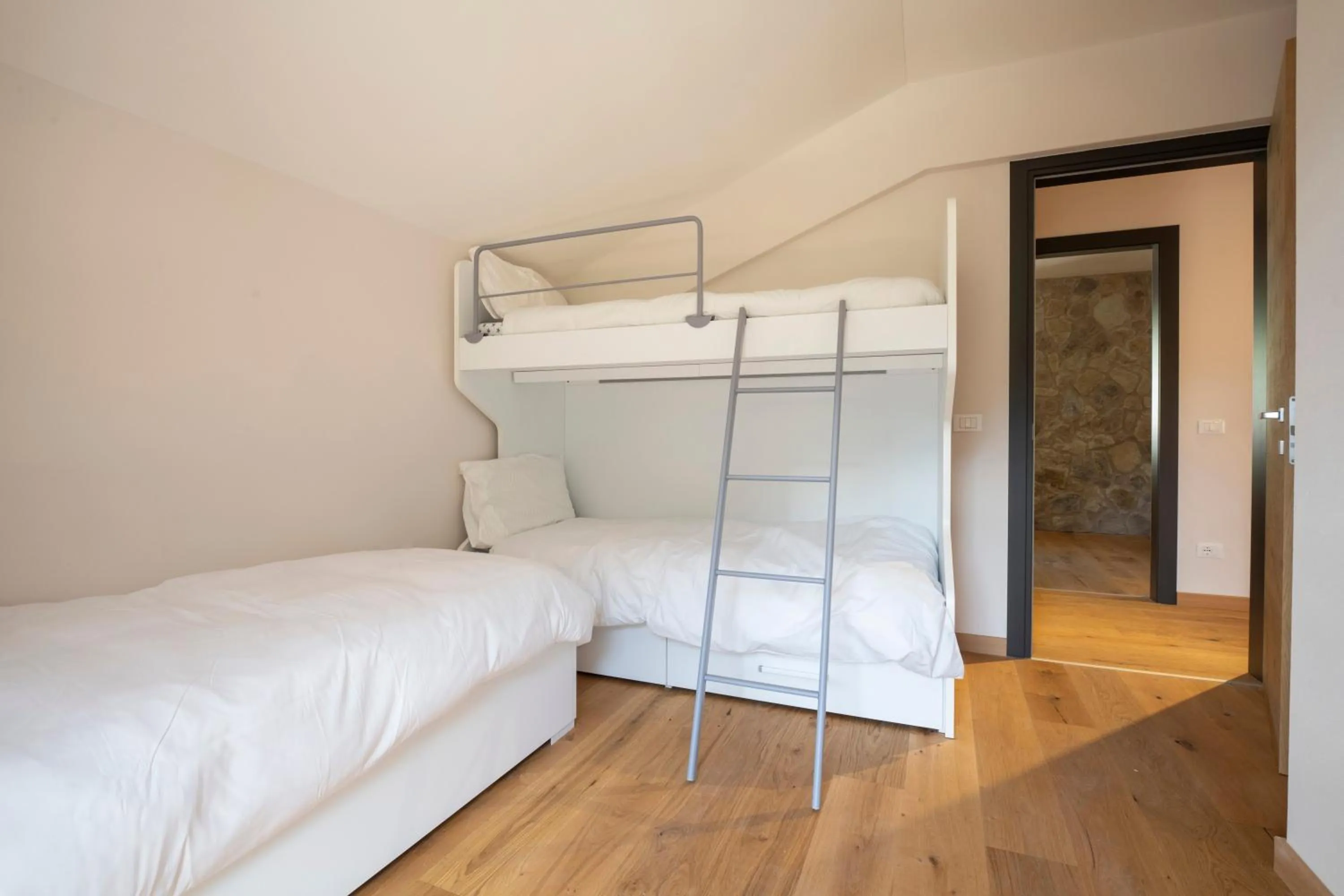 Bed in SnowLake Suite & Apartment