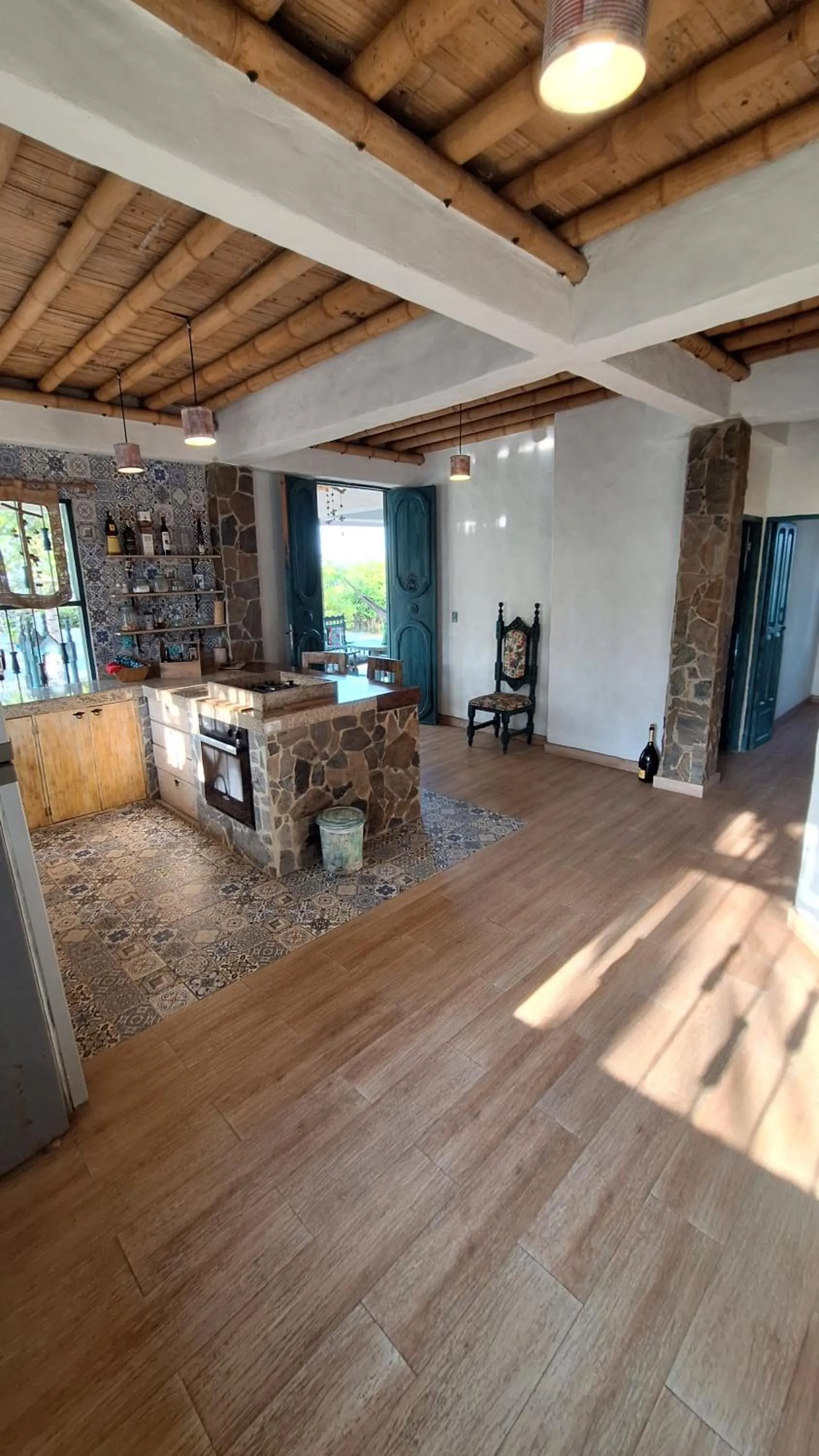 Kitchen or kitchenette in Eco-Hotel Chevere Beach