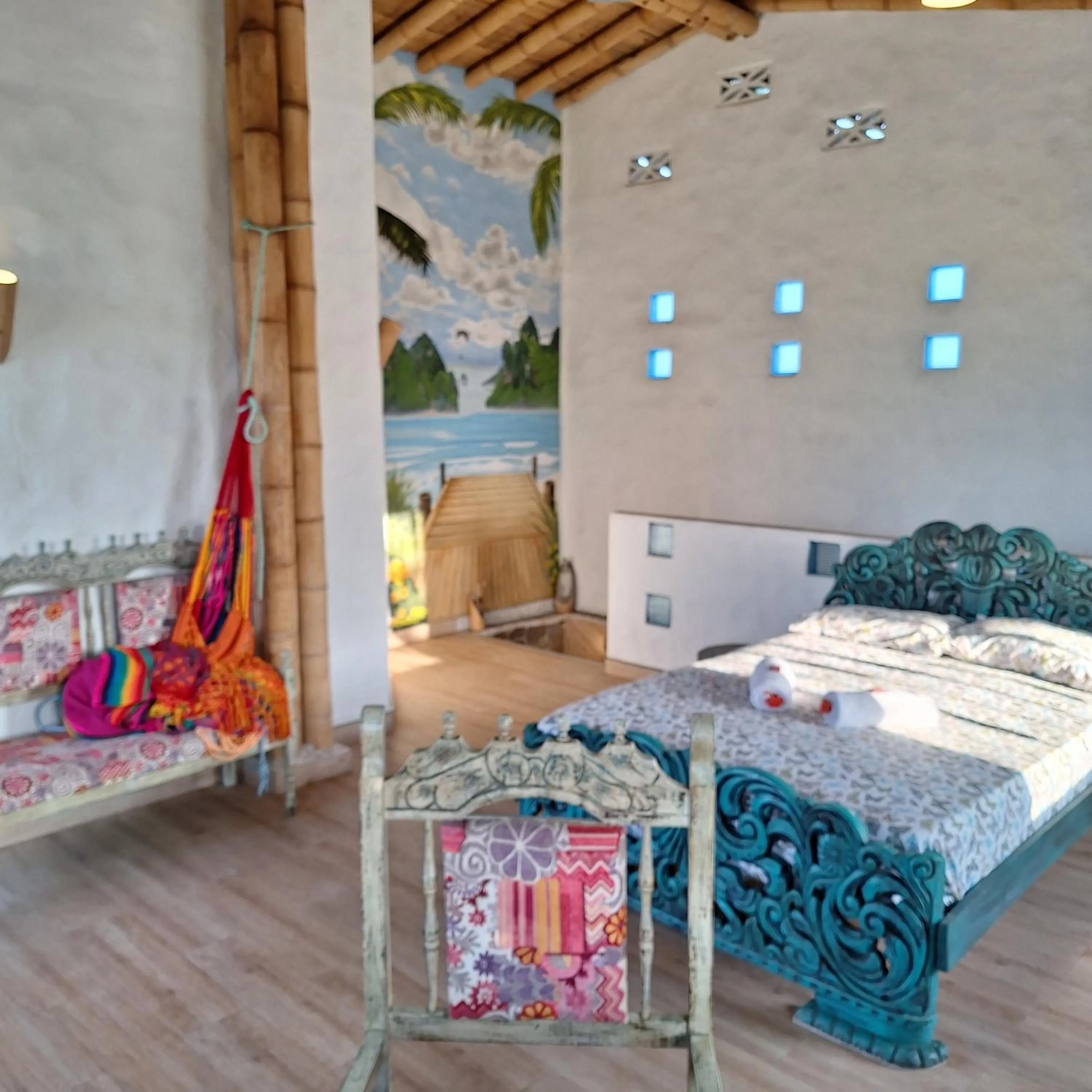 Bed in Eco-Hotel Chevere Beach