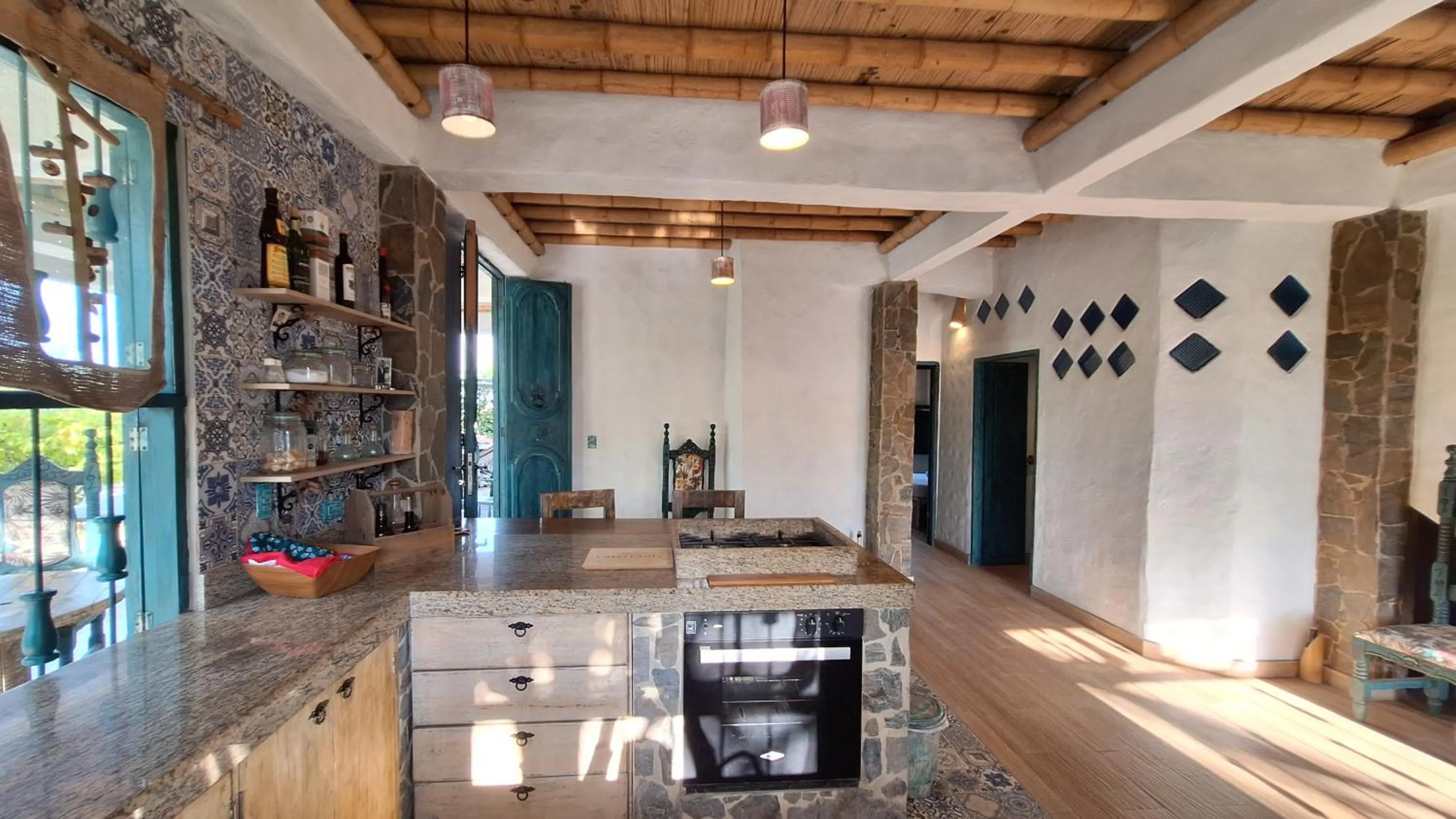 Kitchen or kitchenette in Eco-Hotel Chevere Beach