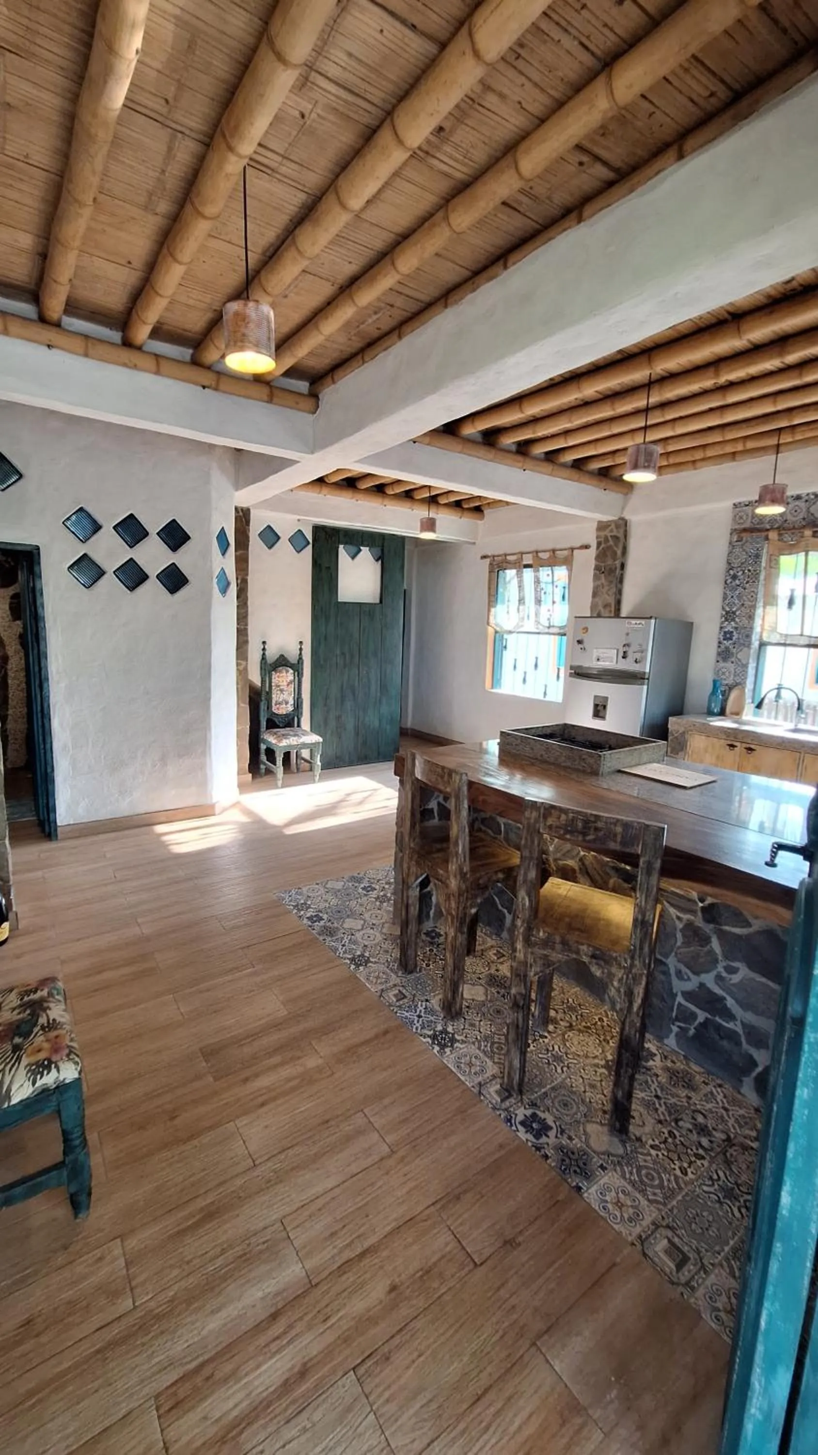 Kitchen or kitchenette in Eco-Hotel Chevere Beach