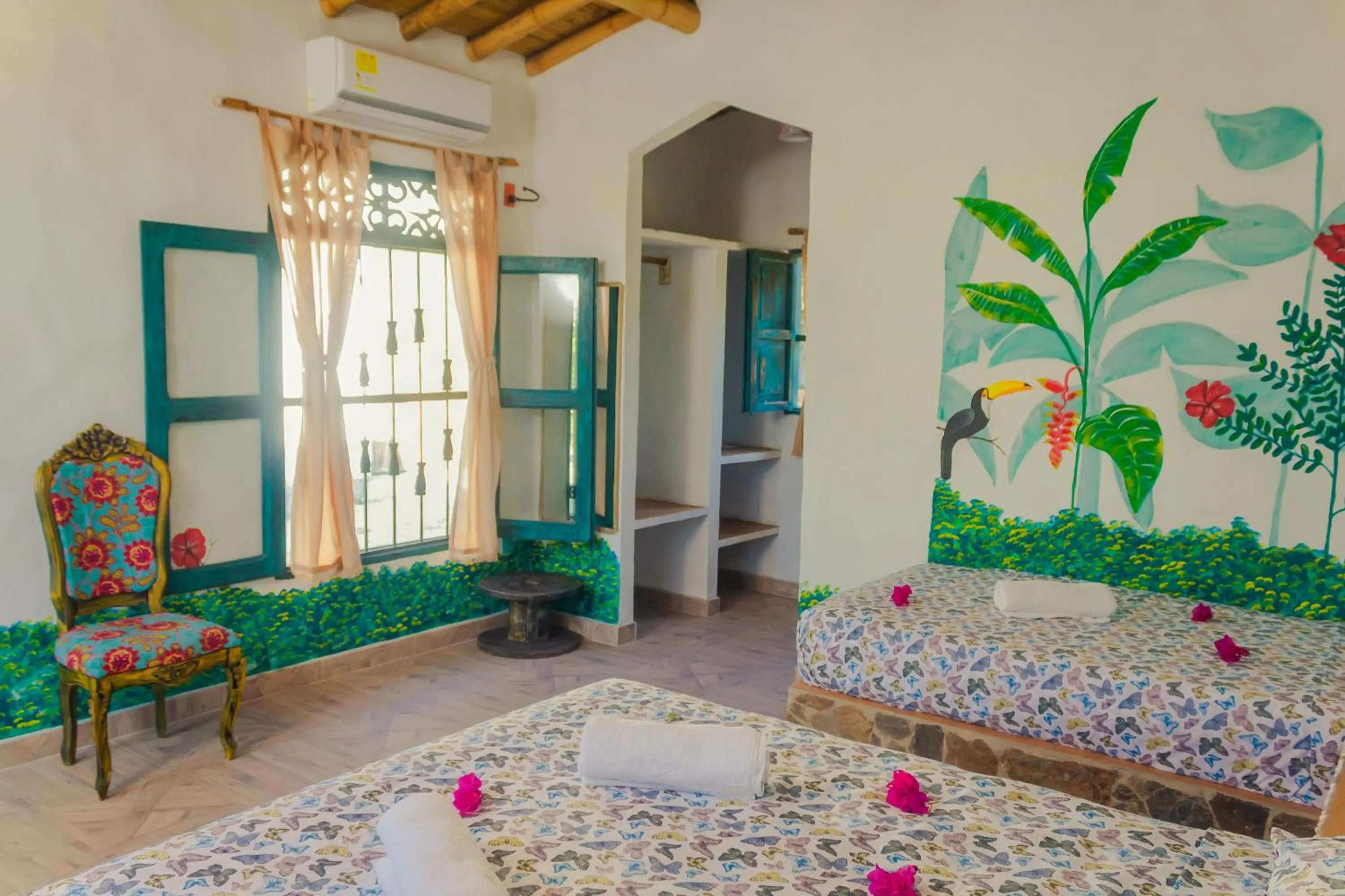 Bedroom, Bed in Eco-Hotel Chevere Beach