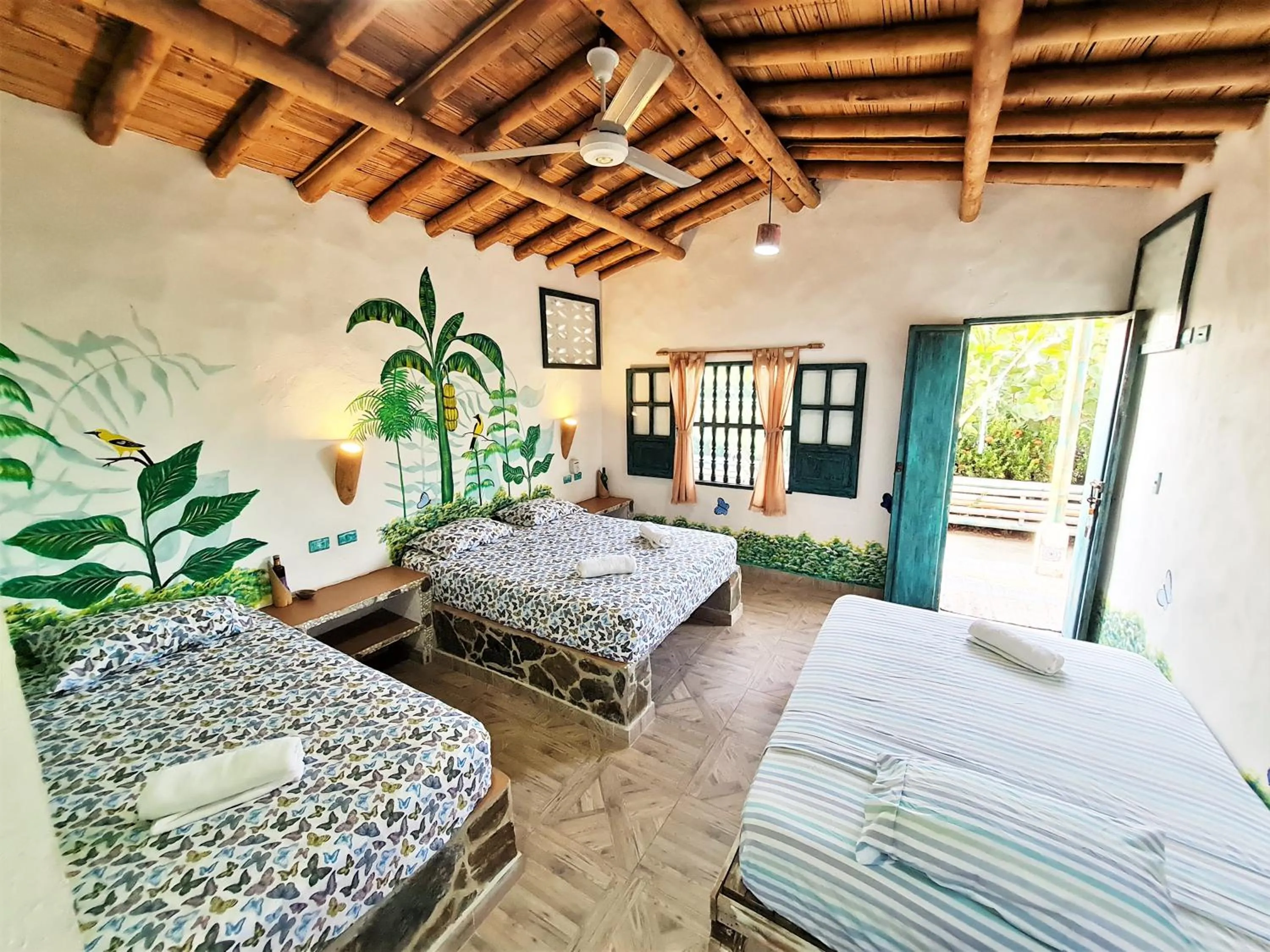 Bed in Eco-Hotel Chevere Beach