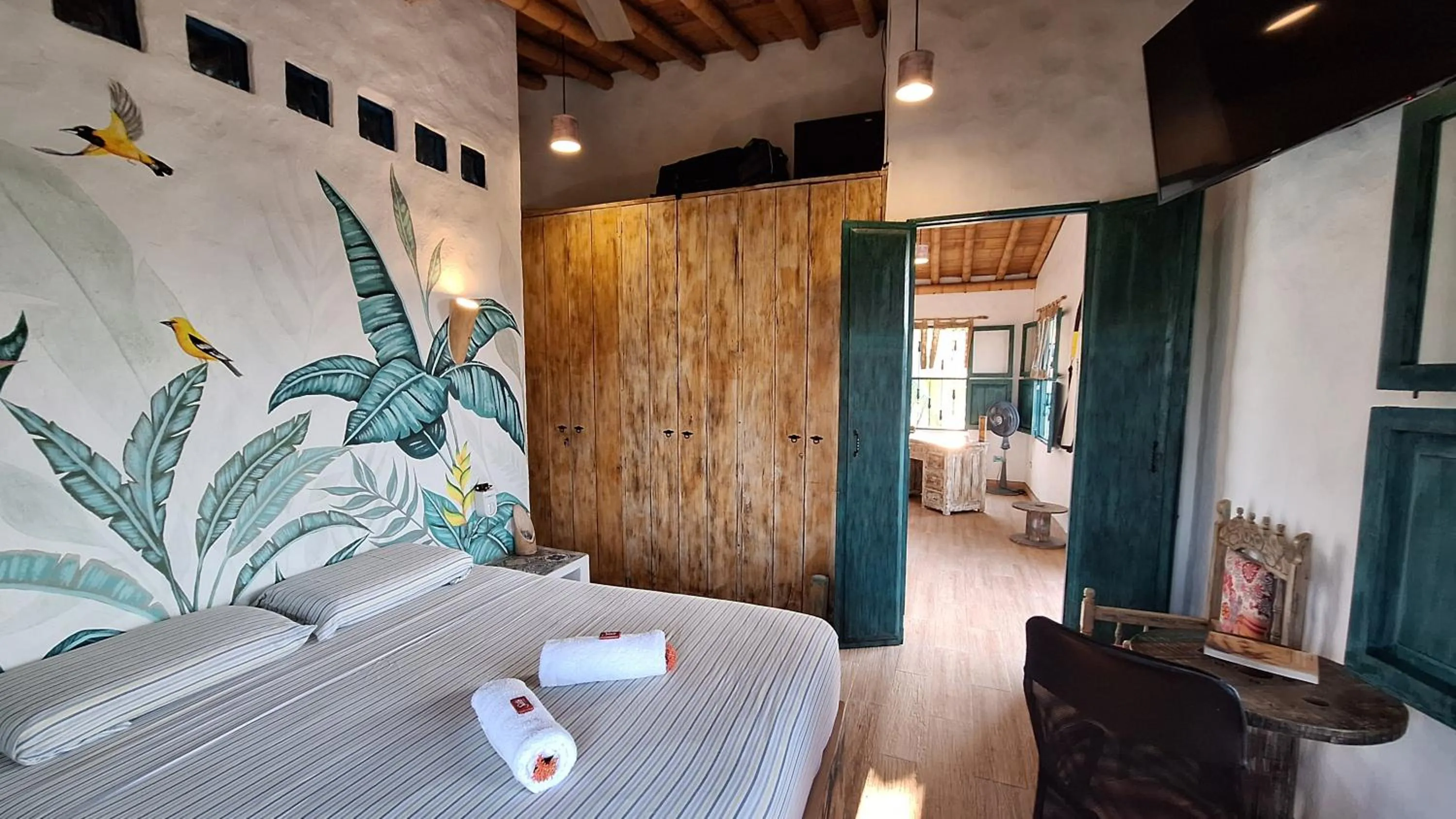 Bedroom, Bed in Eco-Hotel Chevere Beach