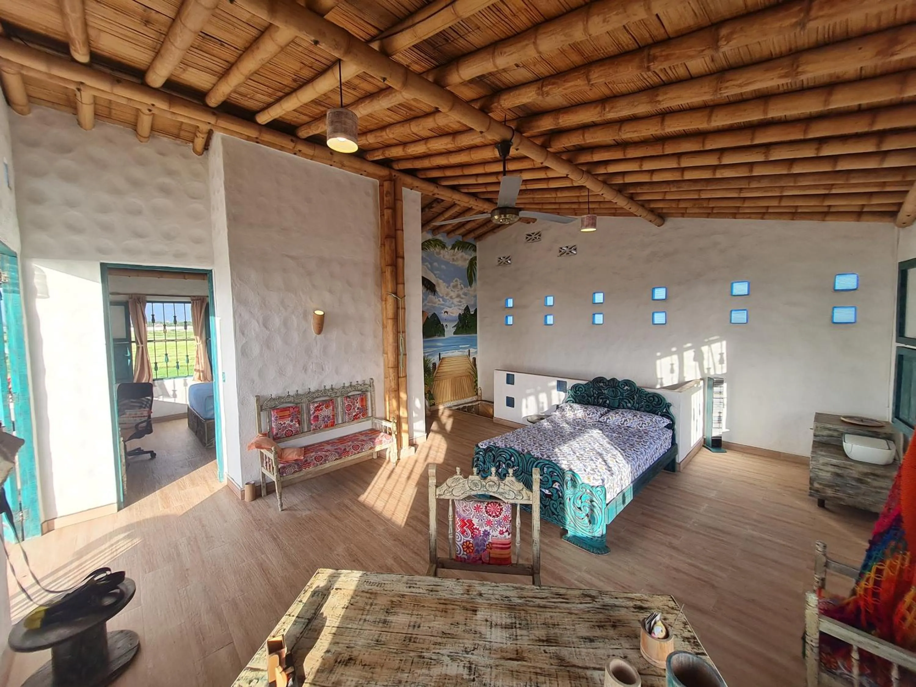 Living room, Bed in Eco-Hotel Chevere Beach