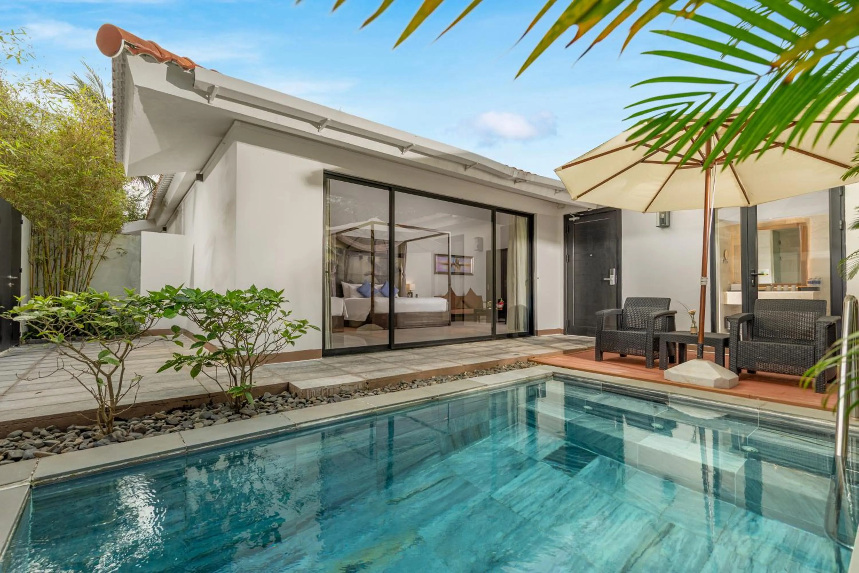 Pool view in Grandvrio Ocean Resort Danang