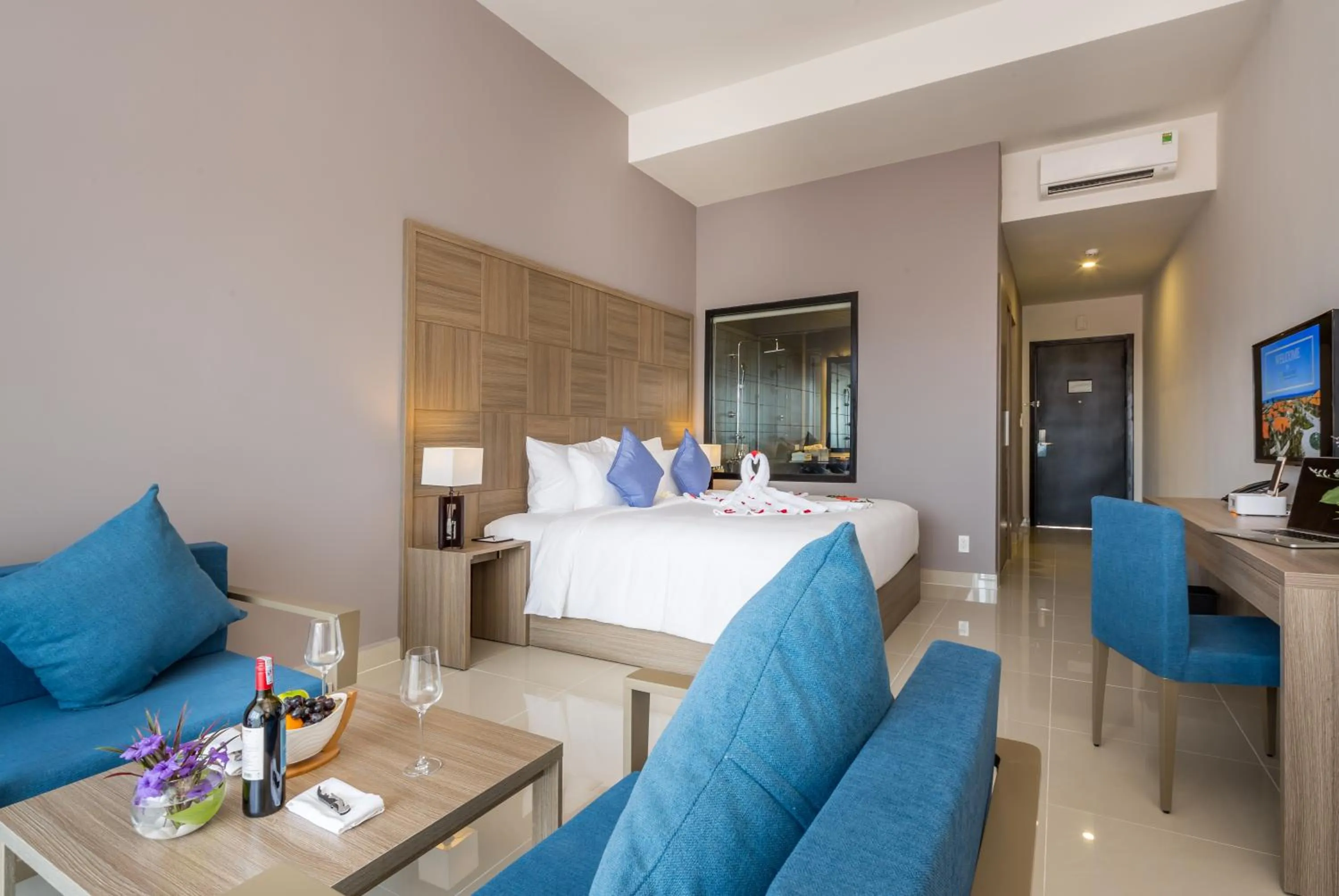 Bed in Grandvrio Ocean Resort Danang